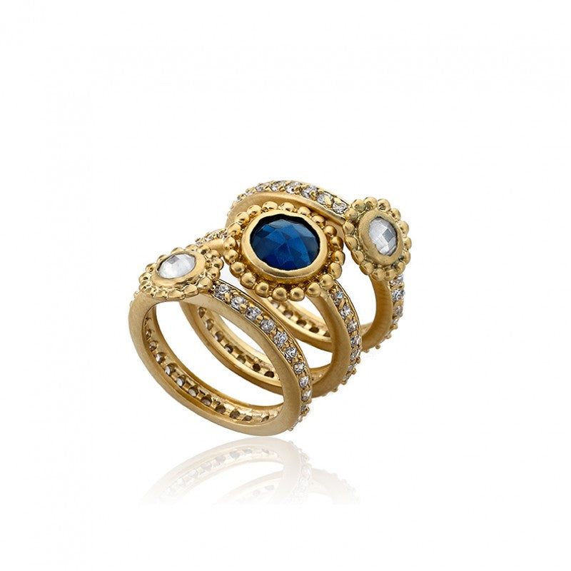 ARCTIC MIST White & Blue 3 Stack Ring Wholesale