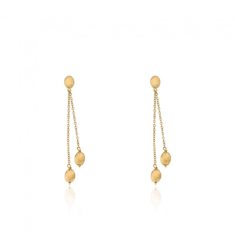 14K Gold Plated ARCTIC MIST Lariat Nuggets Earrings Wholesale