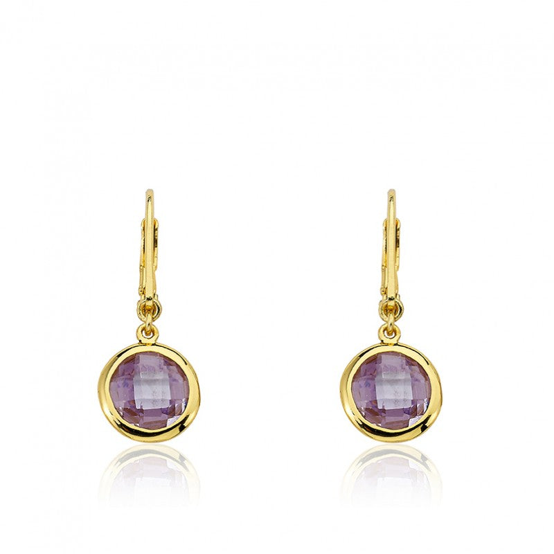 14K Gold Plated ARCTIC MIST Small Circle Leverback Earrings Wholesale