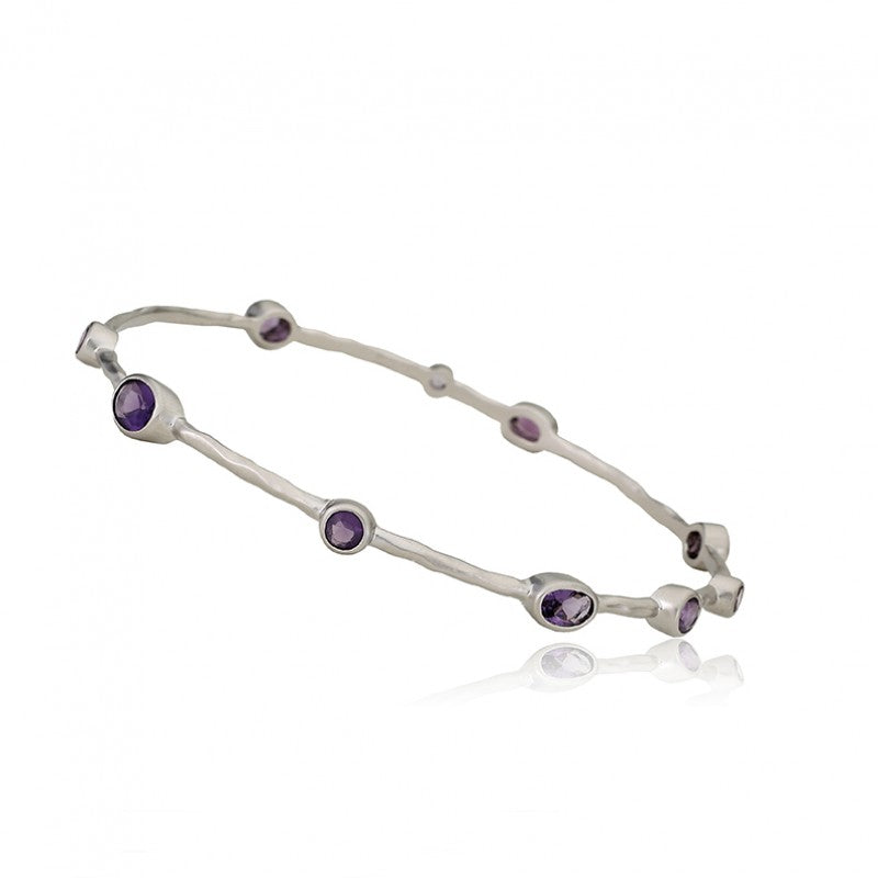 ARCTIC MIST Hammered Stones Thin Bangle Wholesale
