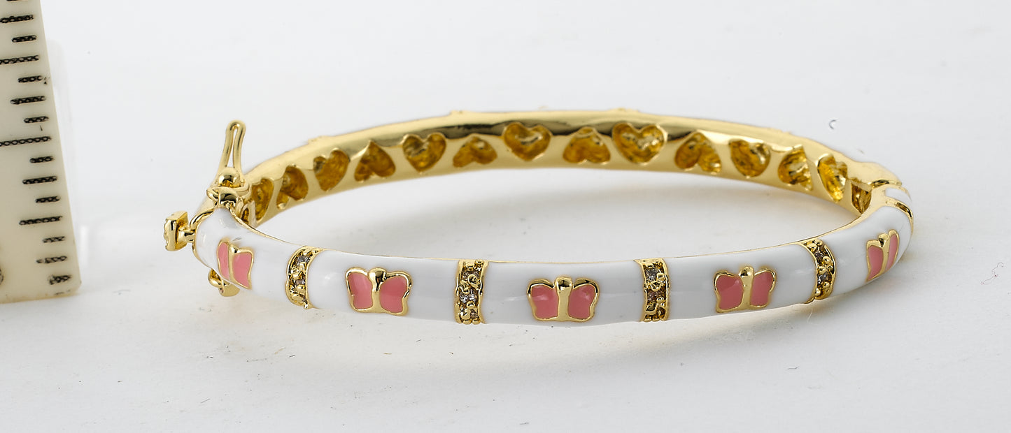 Enamel Butterfly Bangle