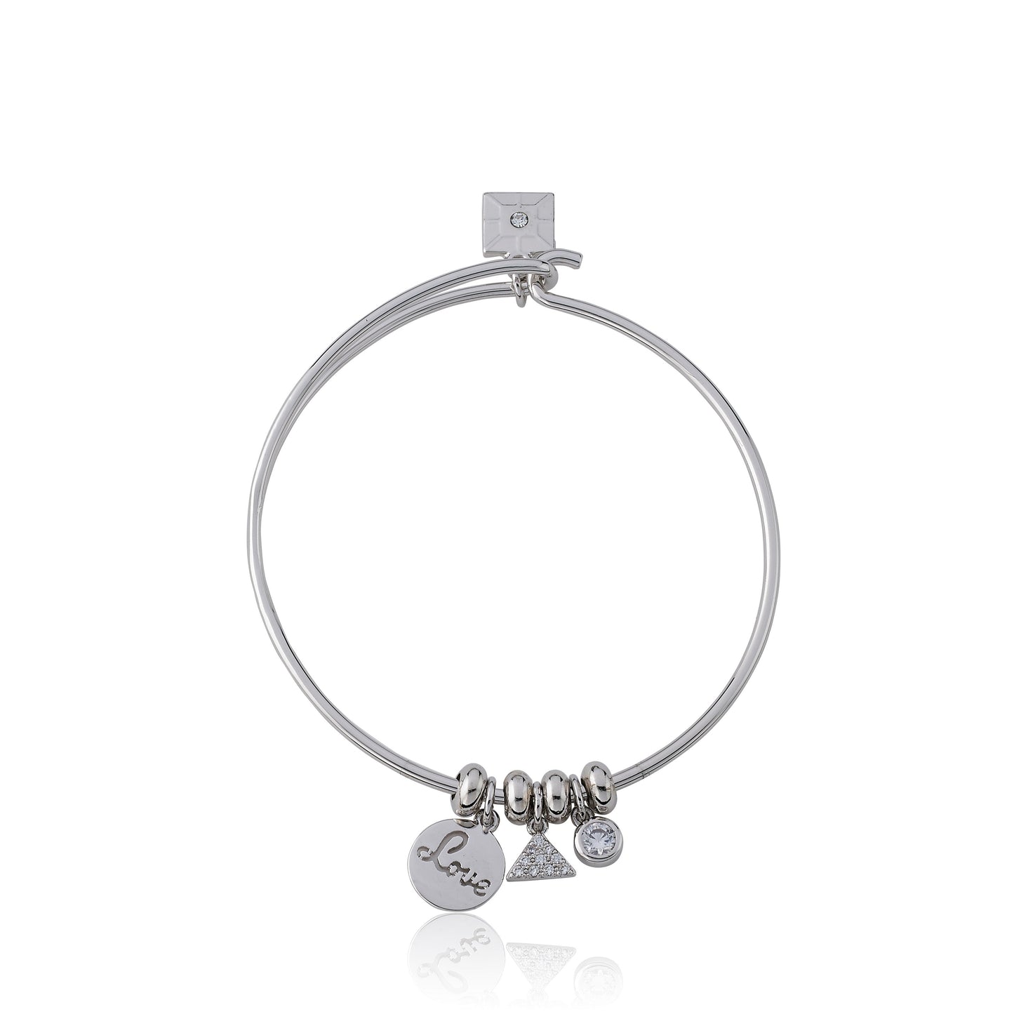 Retro "Love" Wire Charm Bangle Wholesale
