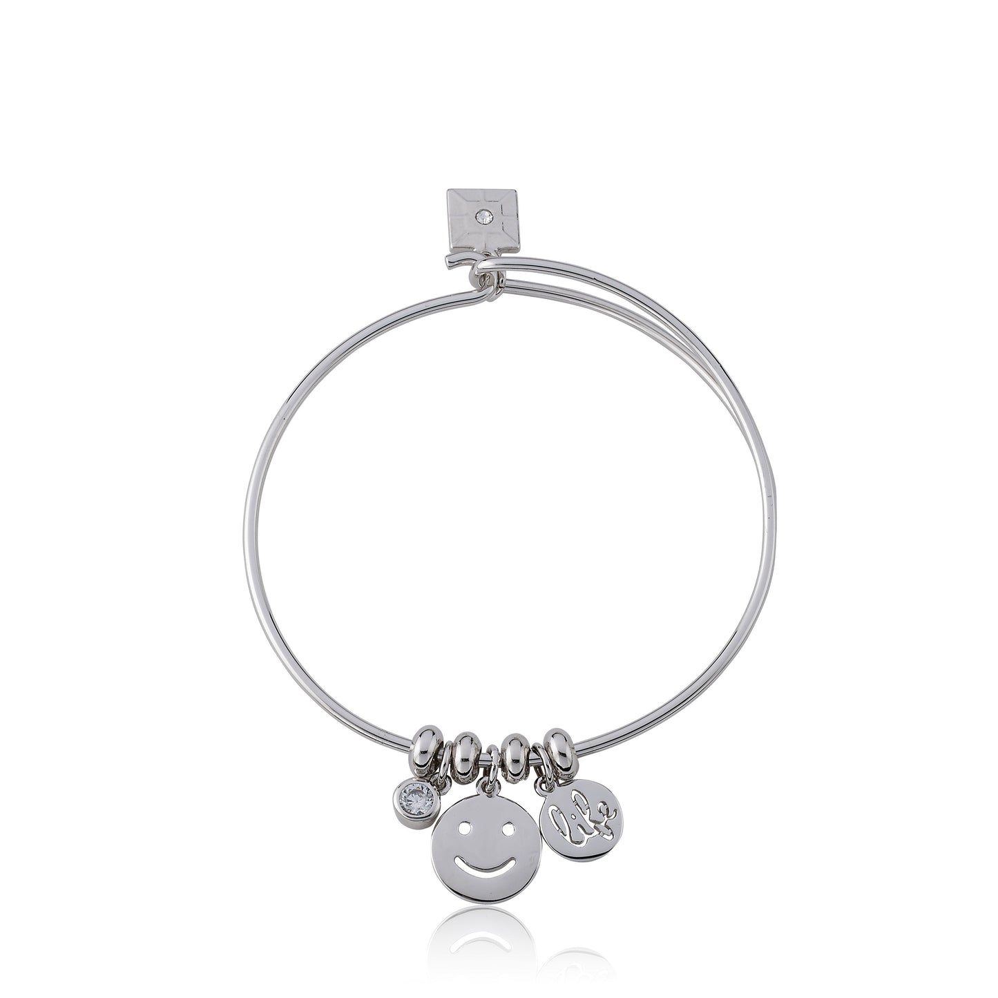 Retro Emoji Wire Charm Bangle Wholesale