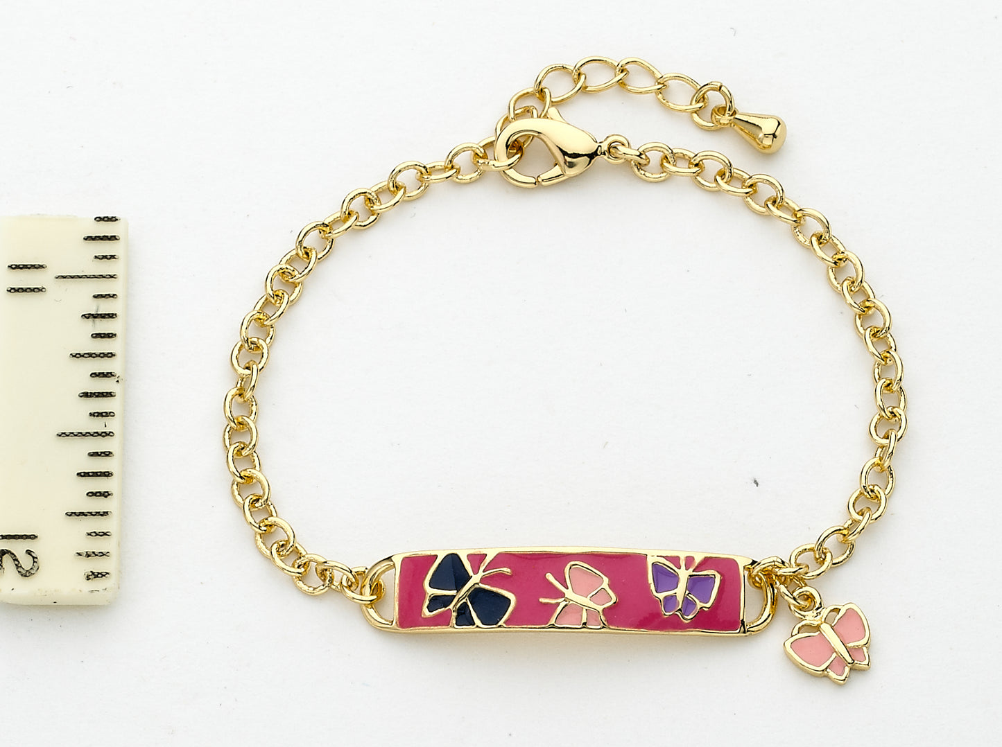Butterfly ID Chain Bracelet