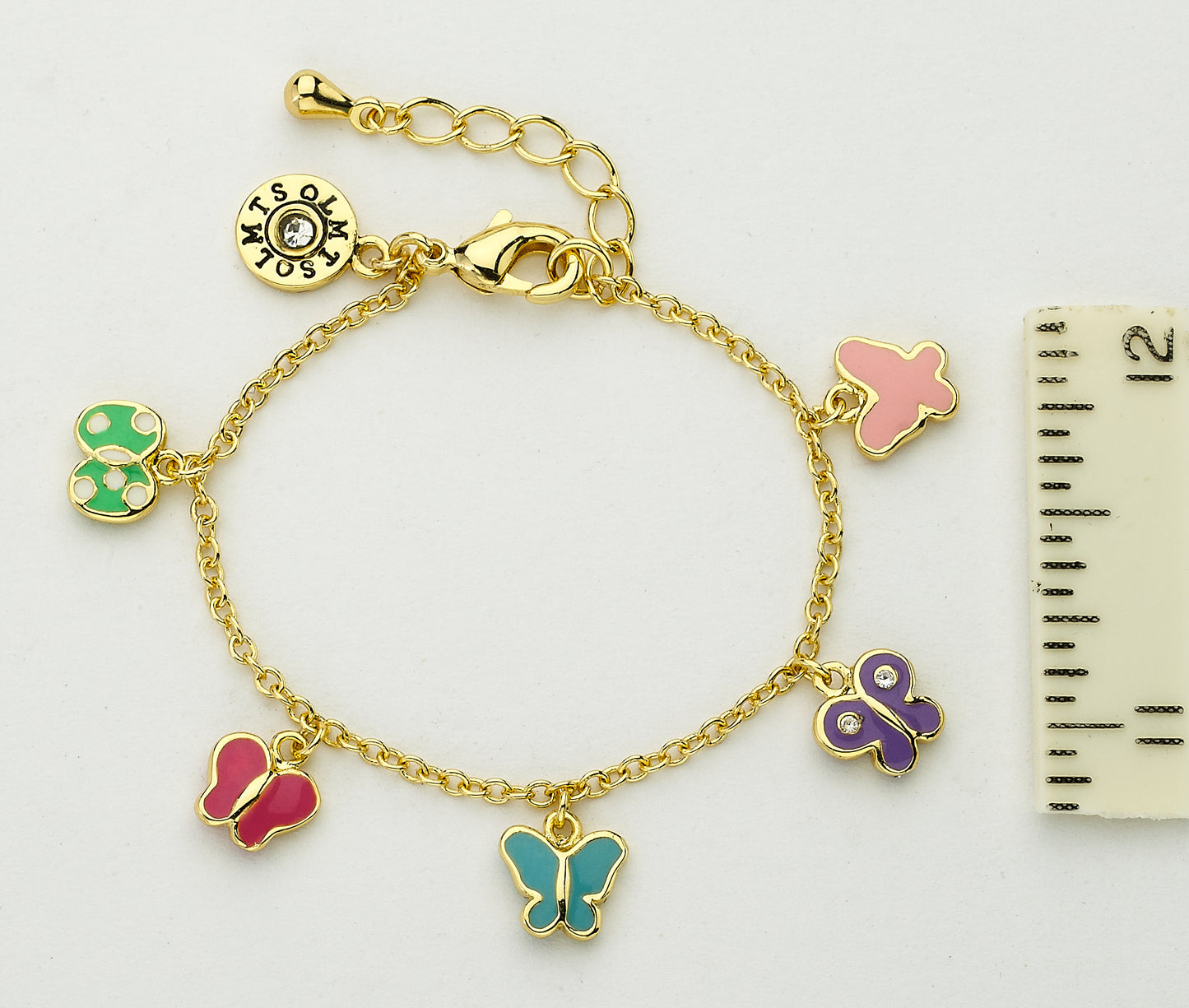 Enamel Butterfly Charm Bracelet