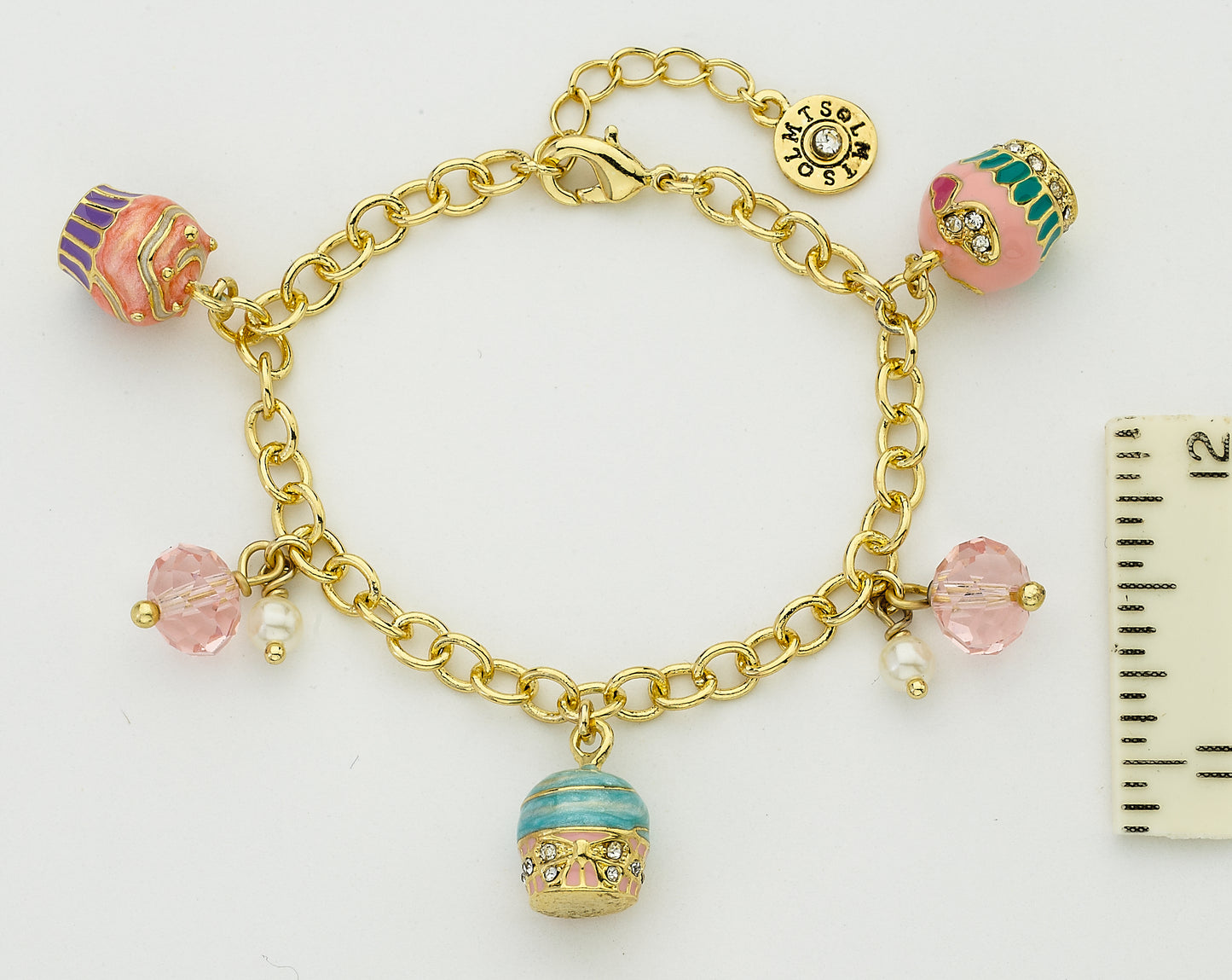 Cupcakes Dangle Charm Bracelet