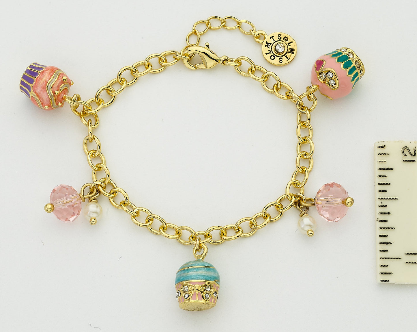 Cupcakes Dangle Charm Bracelet Wholesale