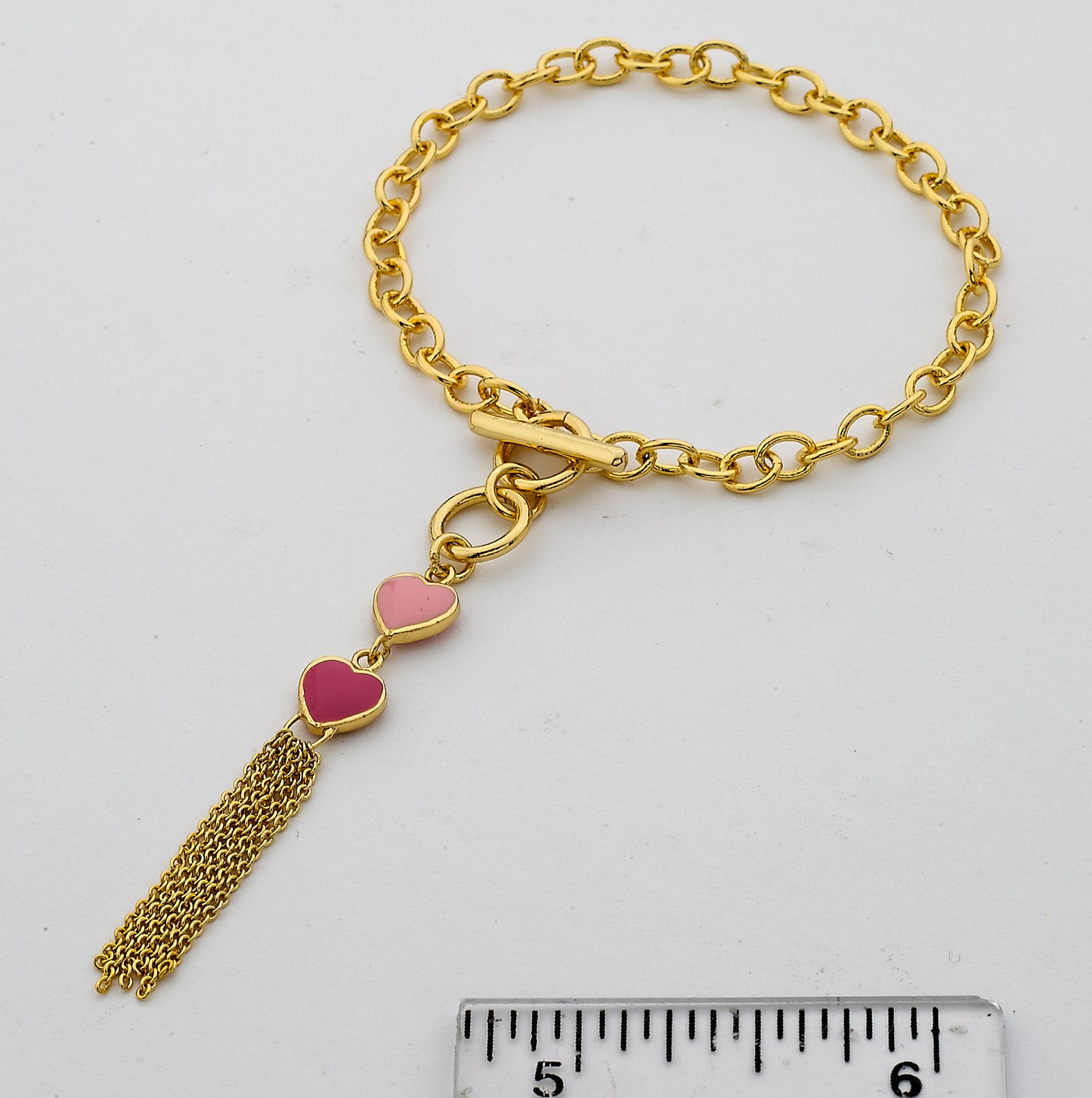 14k Gold Plated I LOVE MY JEWELS Tassel Bracelet