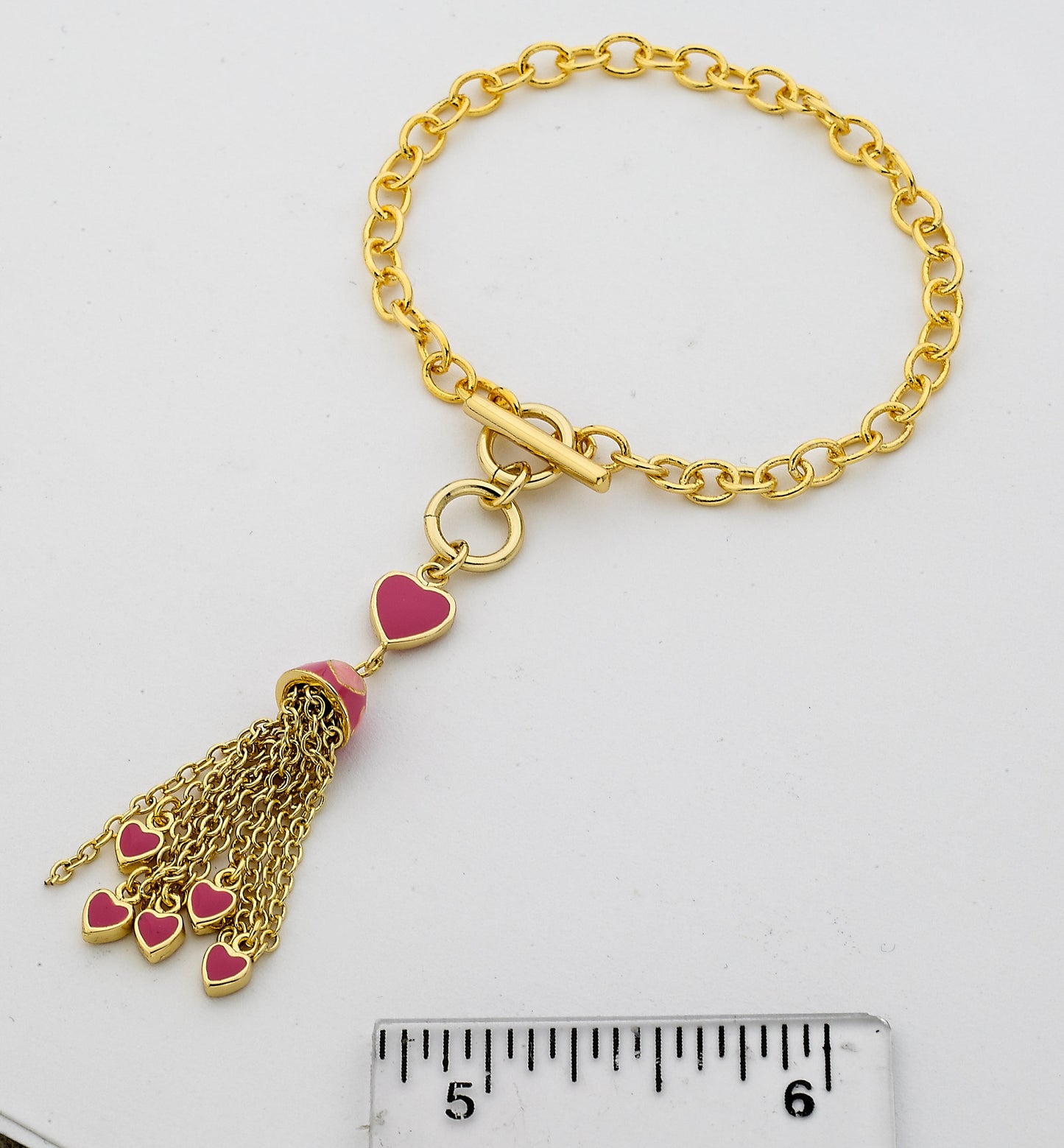 14k Gold Plated I LOVE MY JEWELS Tassel Bracelet Wholesale