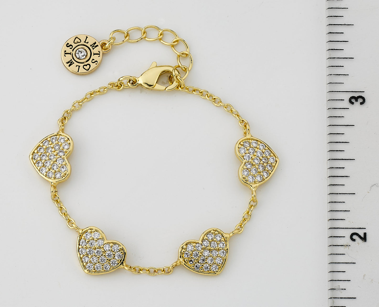 CZ Filled Hearts Bracelet Wholesale