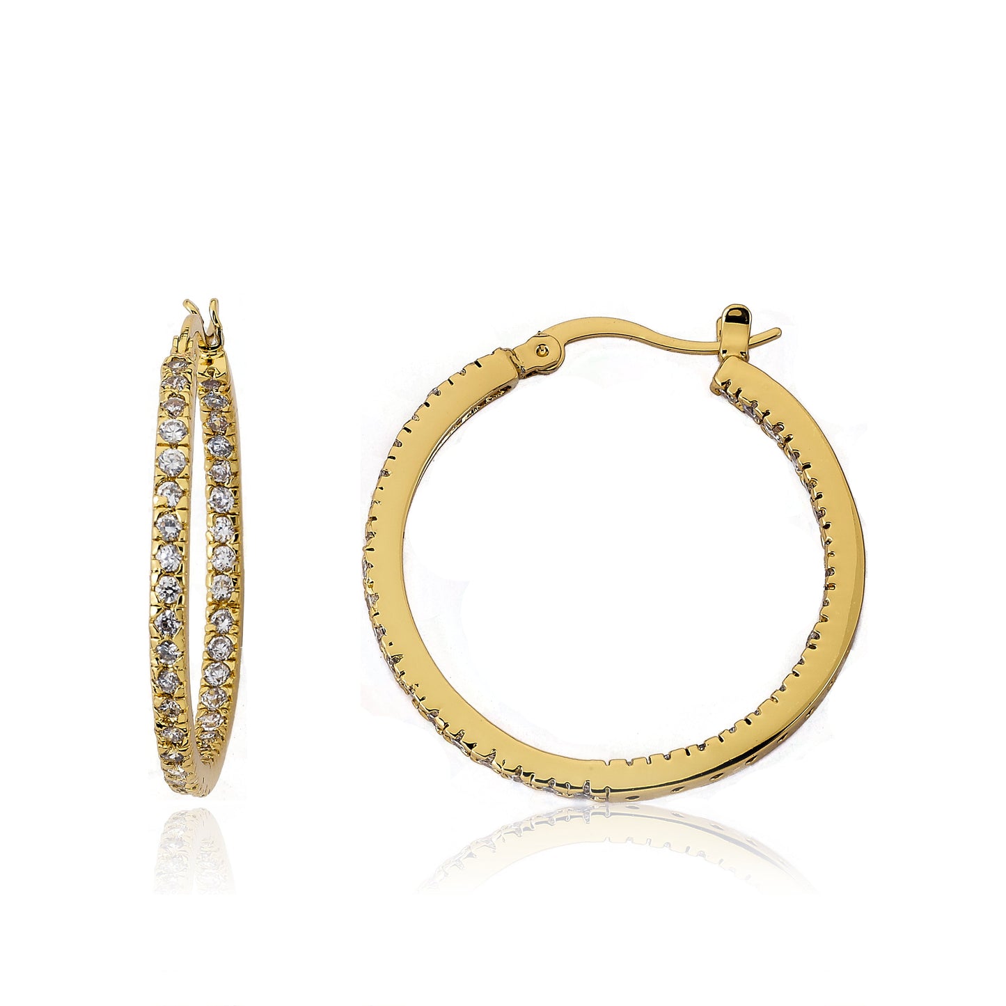 14K Gold Plated Retro Classic Hoop Earrings Wholesale