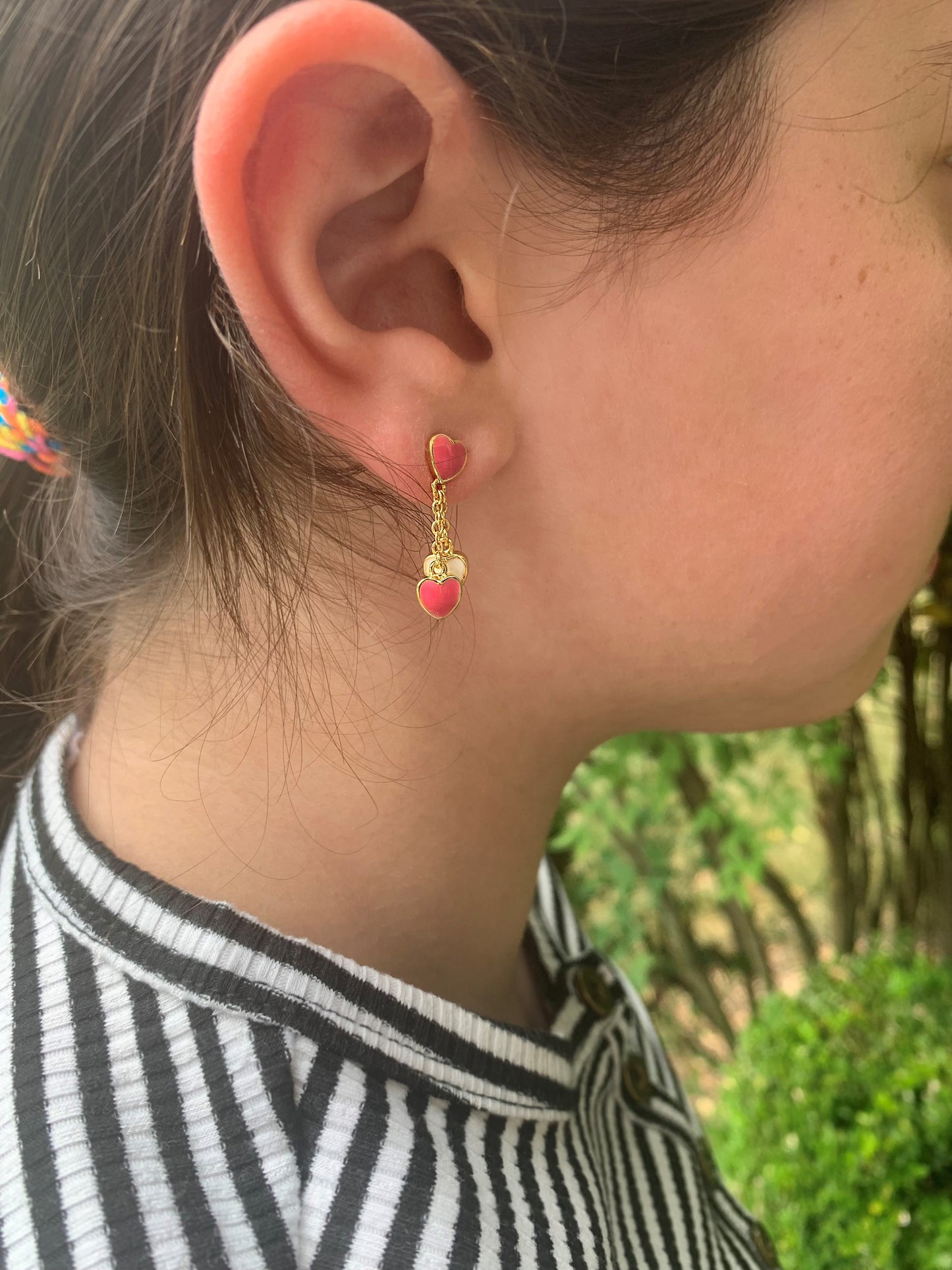 Enamel Heart Dangle Earring Wholesale