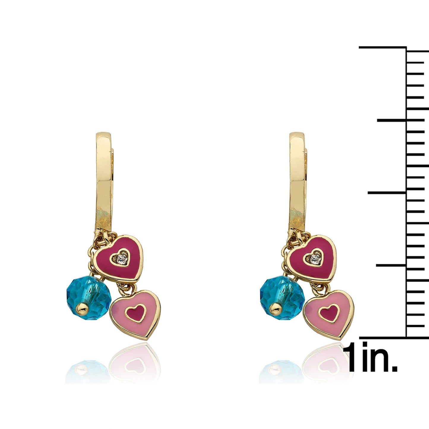 Cluster Dangle Heart Earring Wholesale