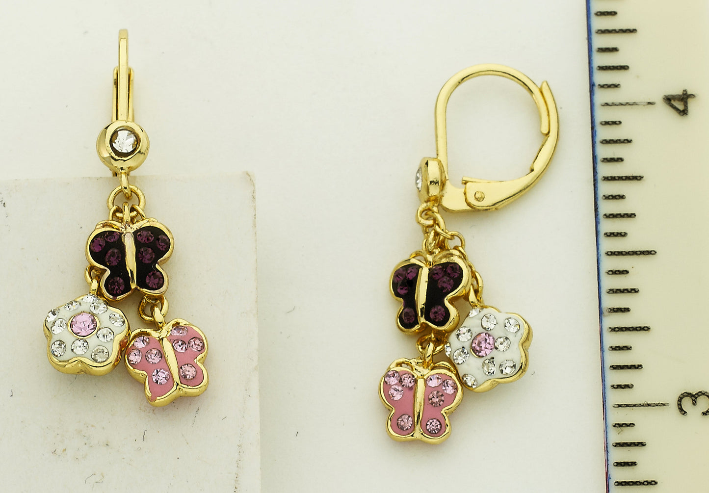 Crystal Butterfly Dangle Earring Wholesale