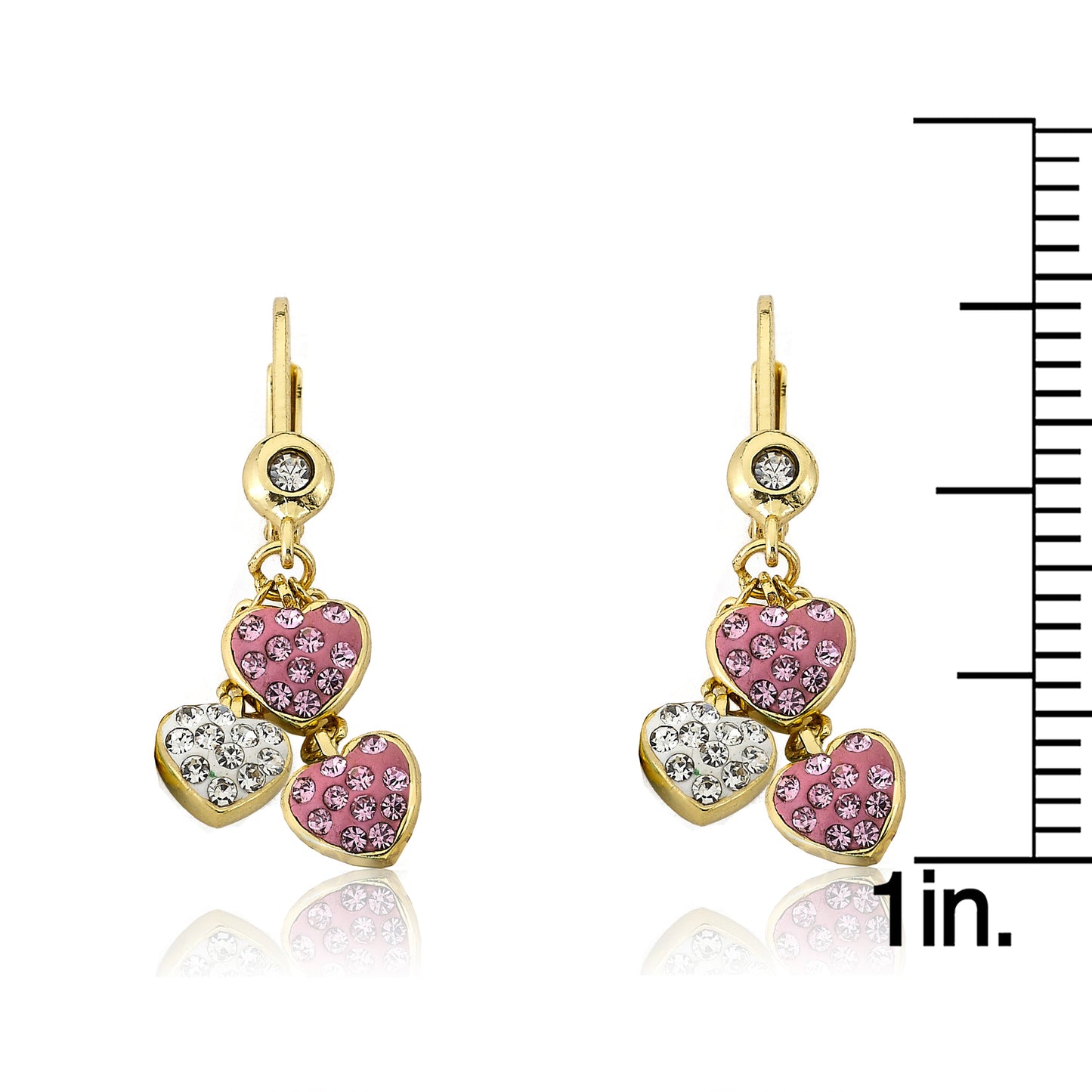 Heart Of Jewels Crystal Dangle Heart Earring Wholesale