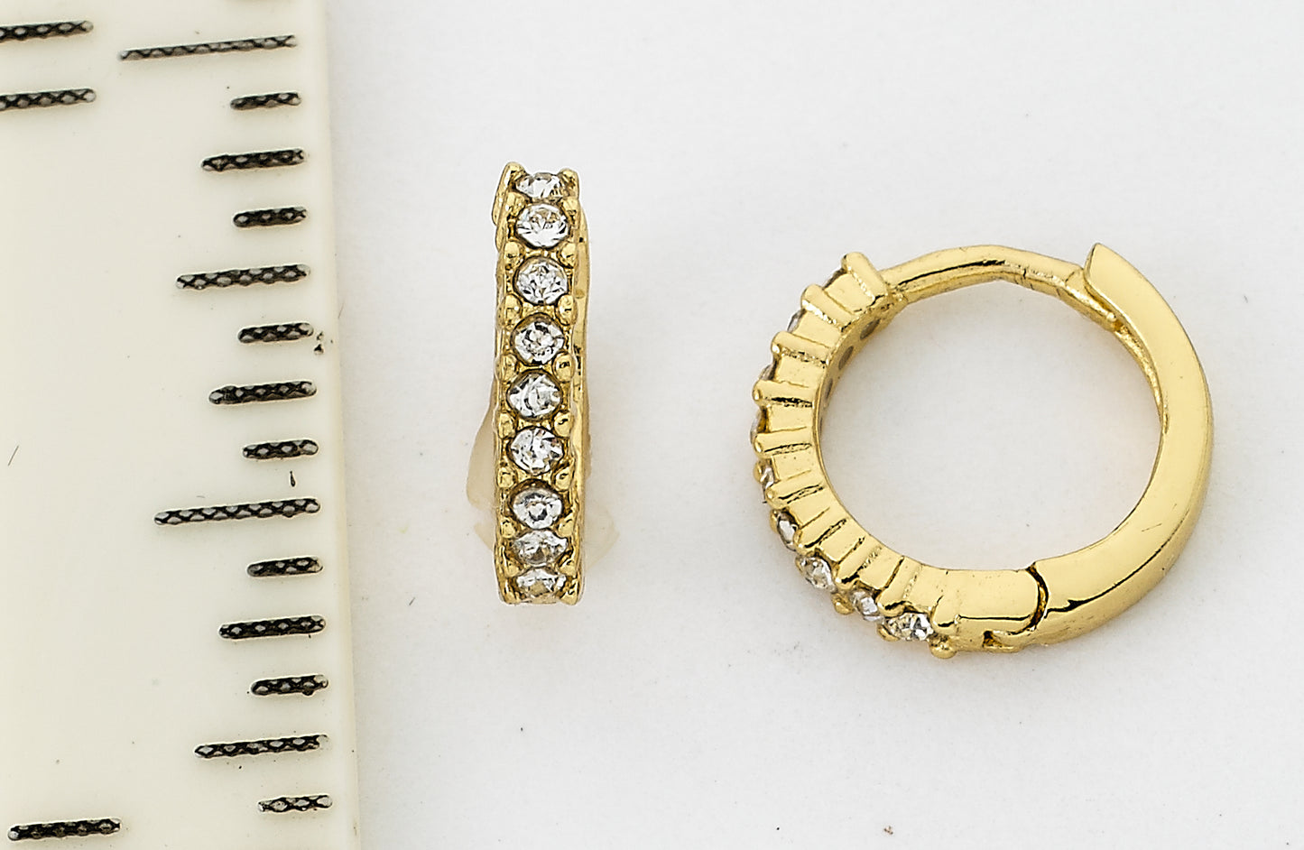Tiny Crystal Huggy Earring