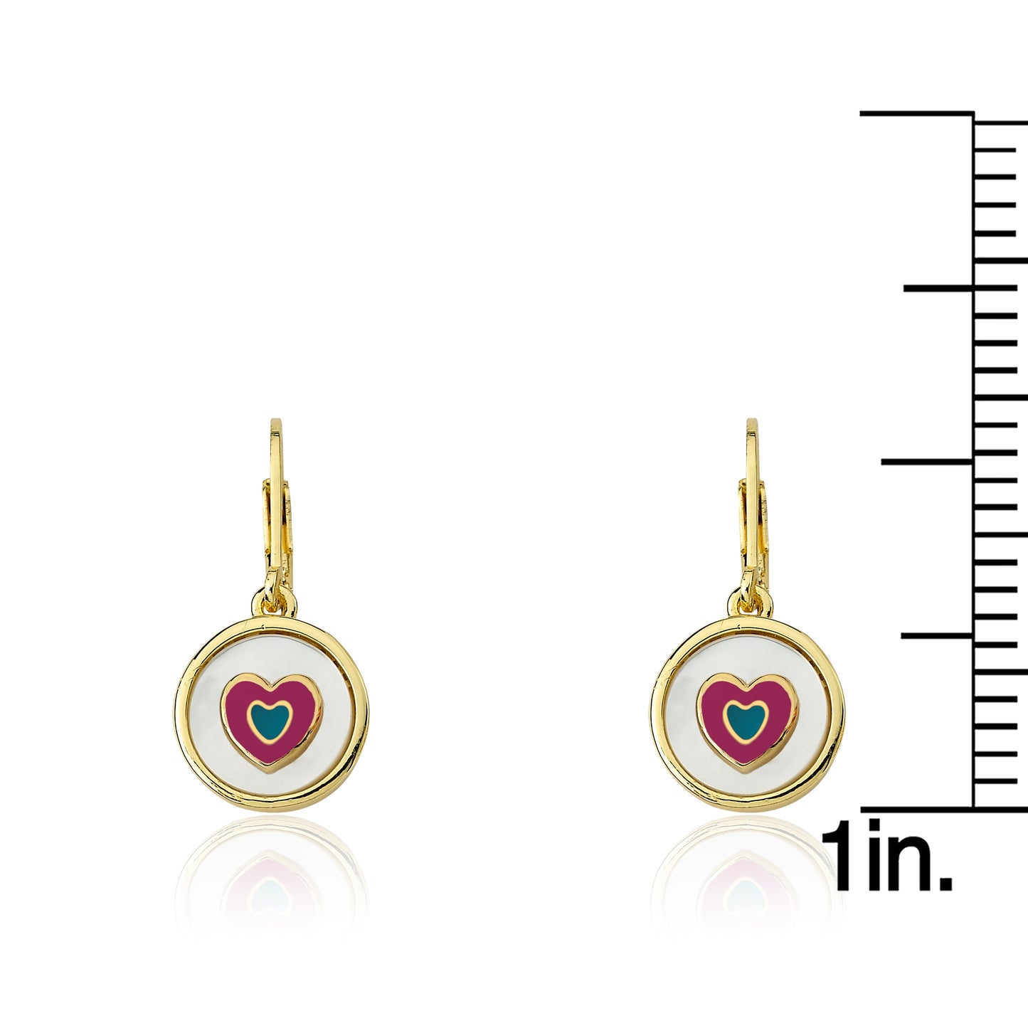 Coin Heart Dangle Earring Wholesale
