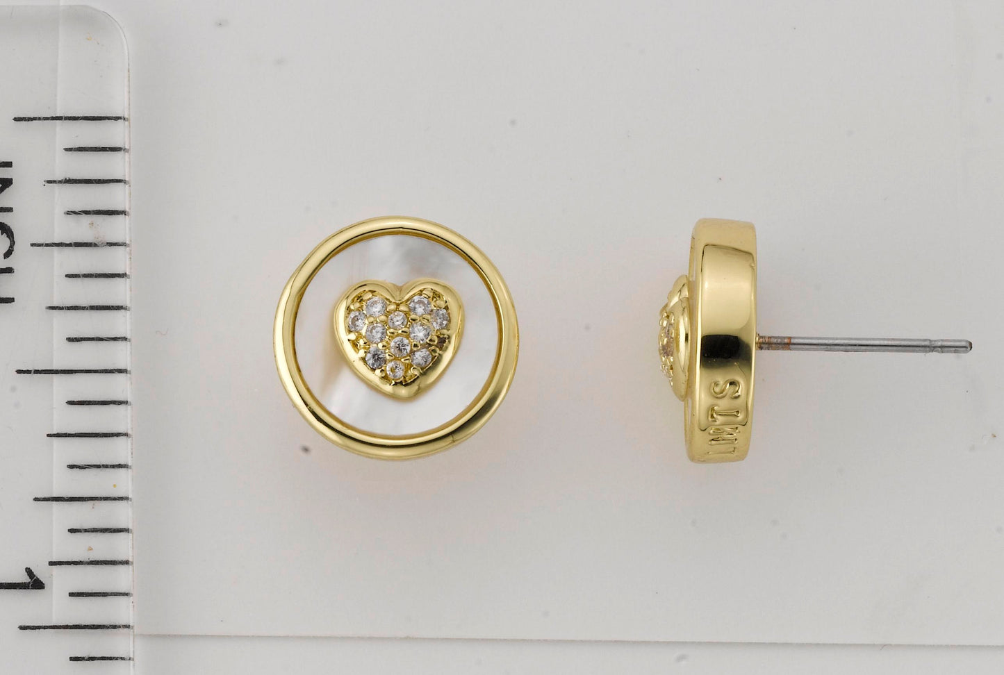Pearl Cz Heart Earring Wholesale