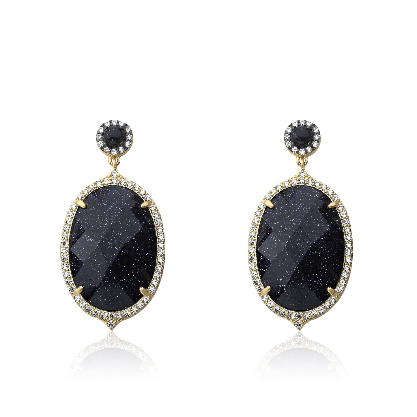 Blue Sand Stone Dangle Earring Wholesale