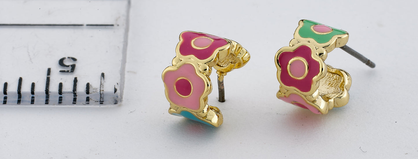FROSTED FLOWERS Huggy Earring Wholesale