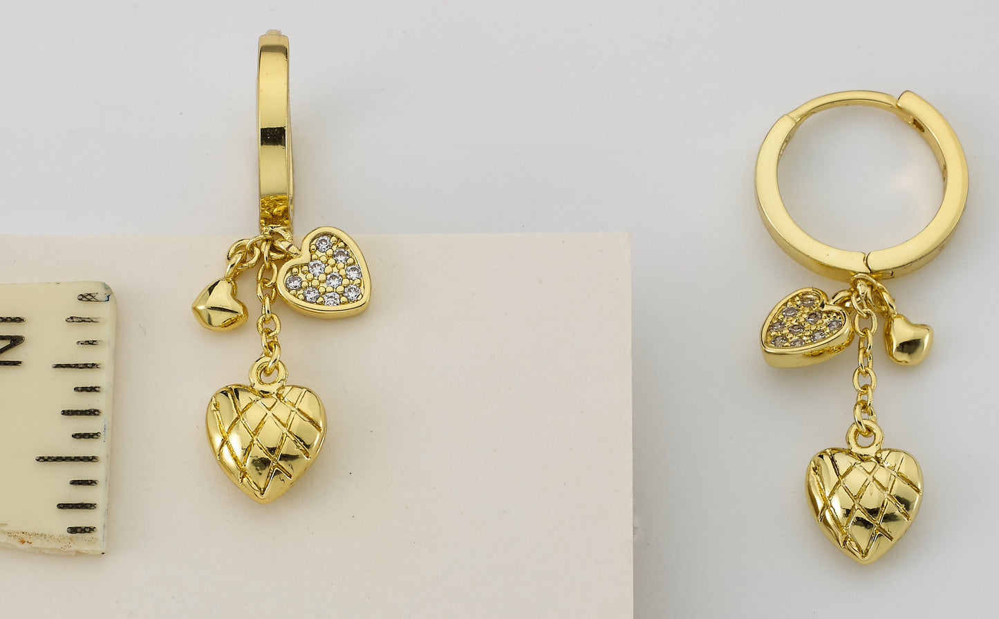 Cz Heart Cluster Dangle Earring Wholesale