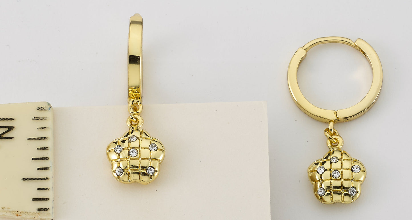 Crystal Flower Dangle Earring Wholesale
