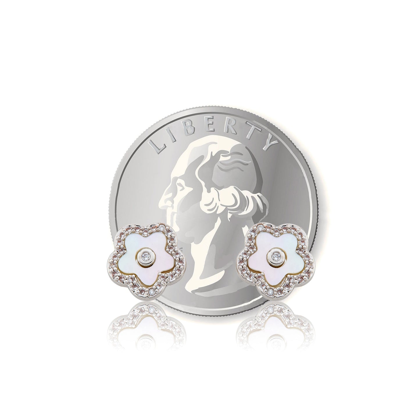 LMTS Classic! Mother Of Pearl Flower Stud Earring Wholesale