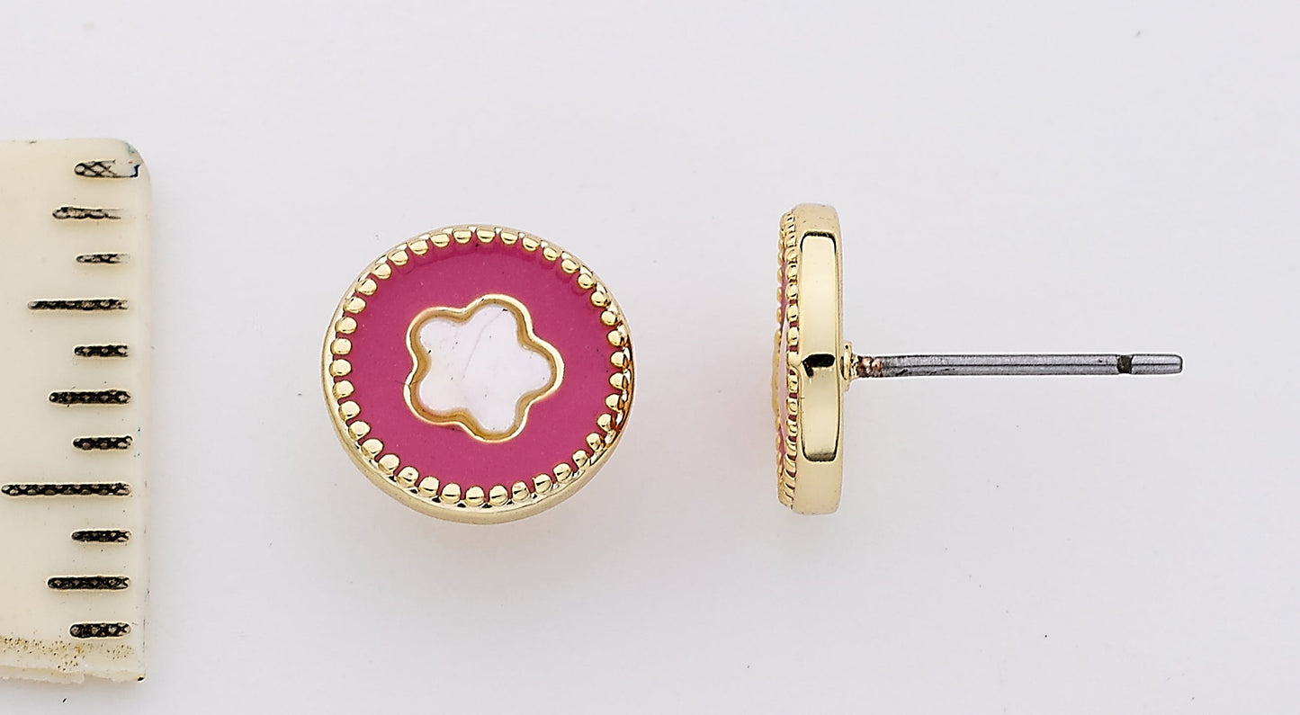 Mother of Pearl Flower Stud Earring Wholesale