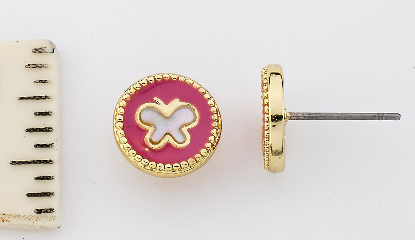 Mother of Pearl Butterfly Stud Earring Wholesale