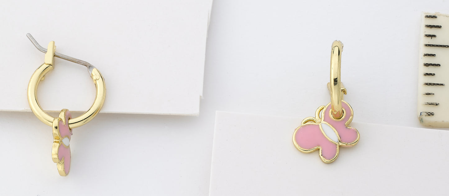 Butterfly Slide Hoop Earring