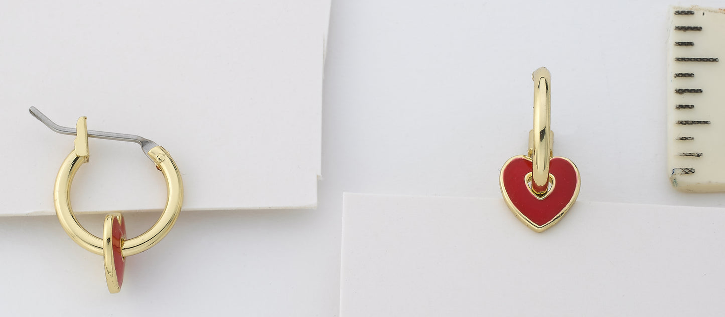 Heart Slide Hoop Earring