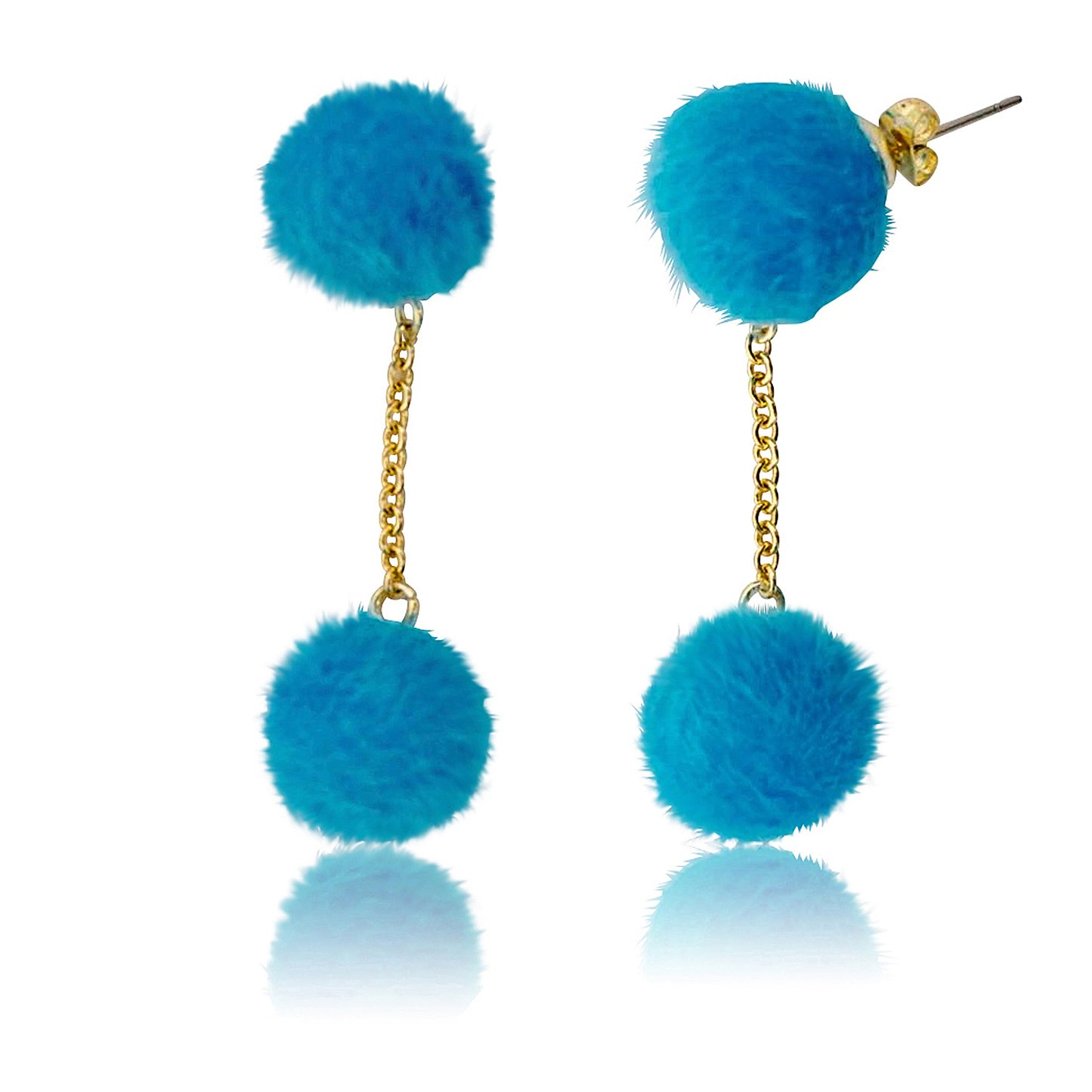 Mileez Double Pom Pom Dangle Earring Wholesale