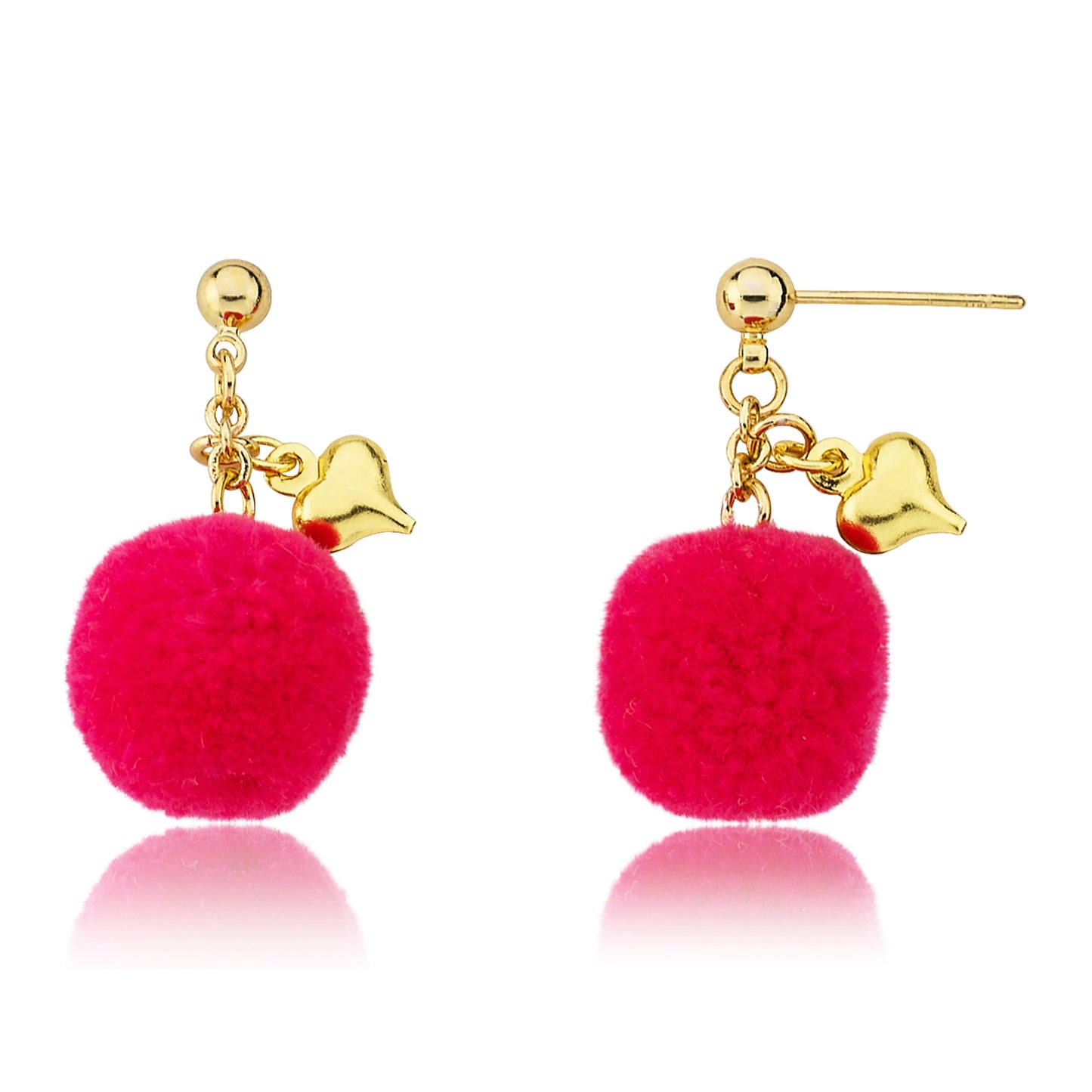 Mileez Pom Pom & Heart Earring Wholesale