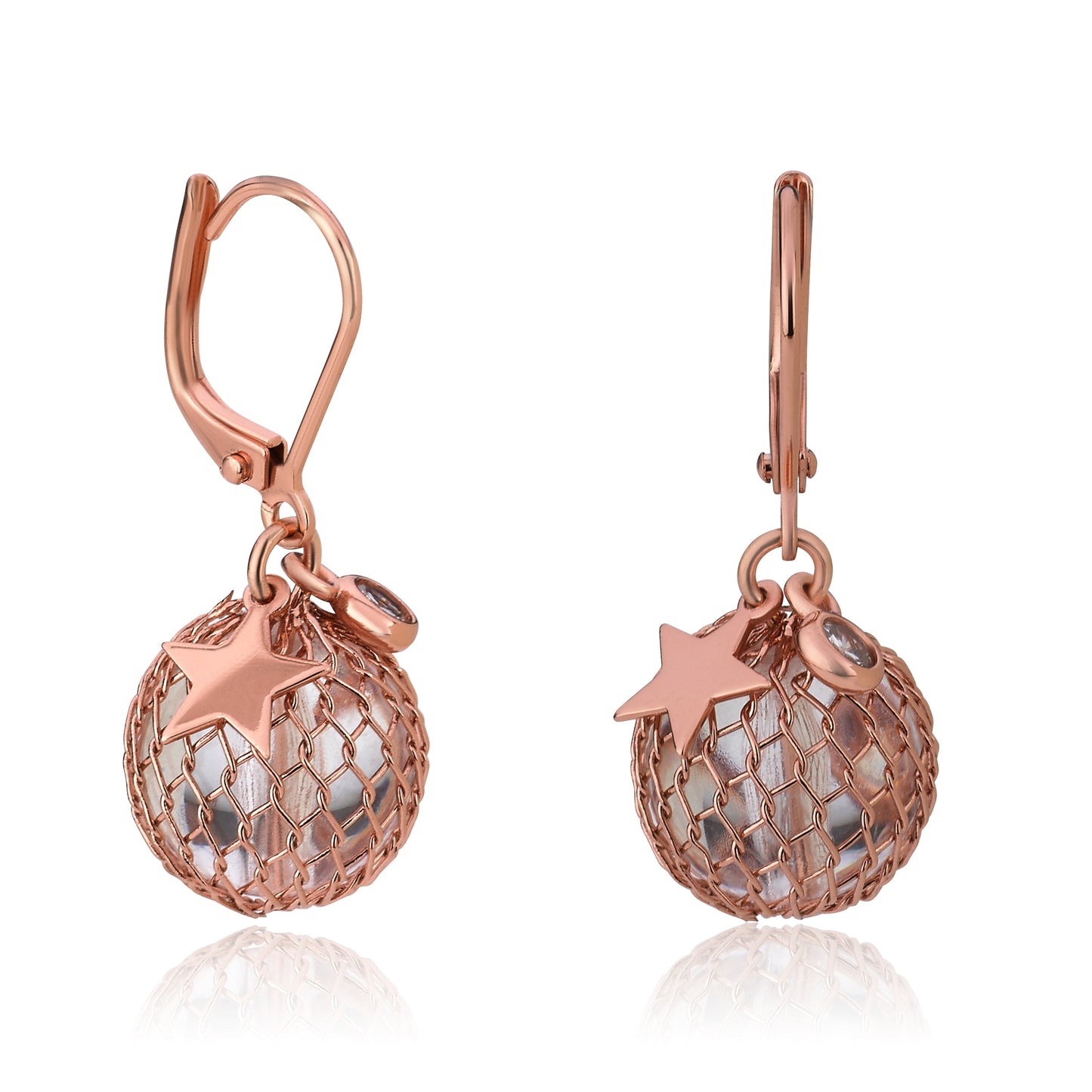 Lucite Ball Earring With Star Charm Wholesale