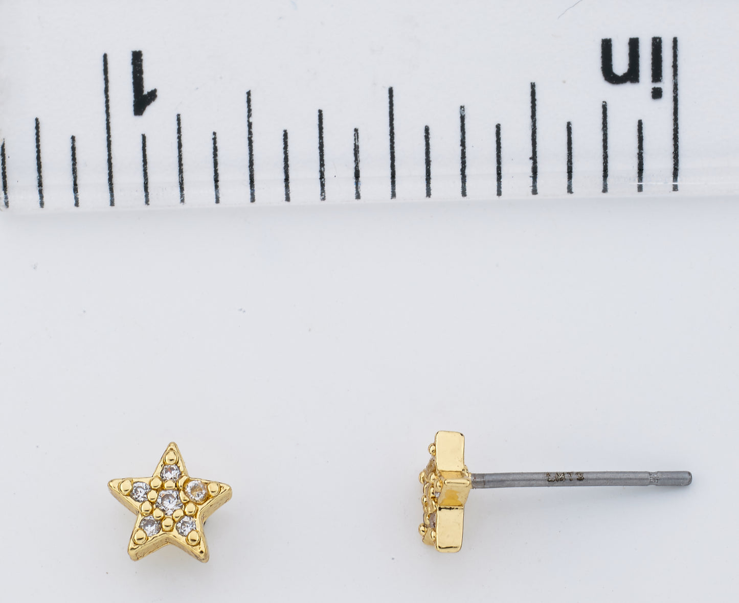 CZ Filled Star Stud Earring