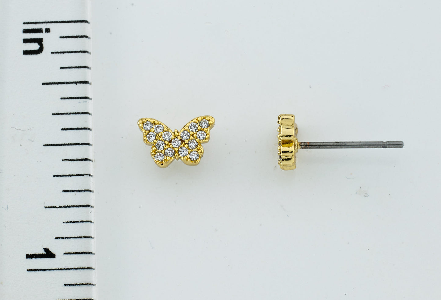 CZ Filled Butterfly Stud Earring Wholesale
