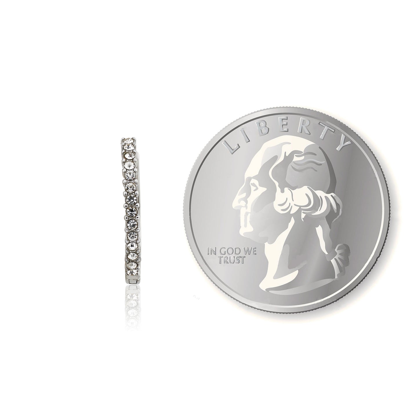 Quarter Size Hoop Earring