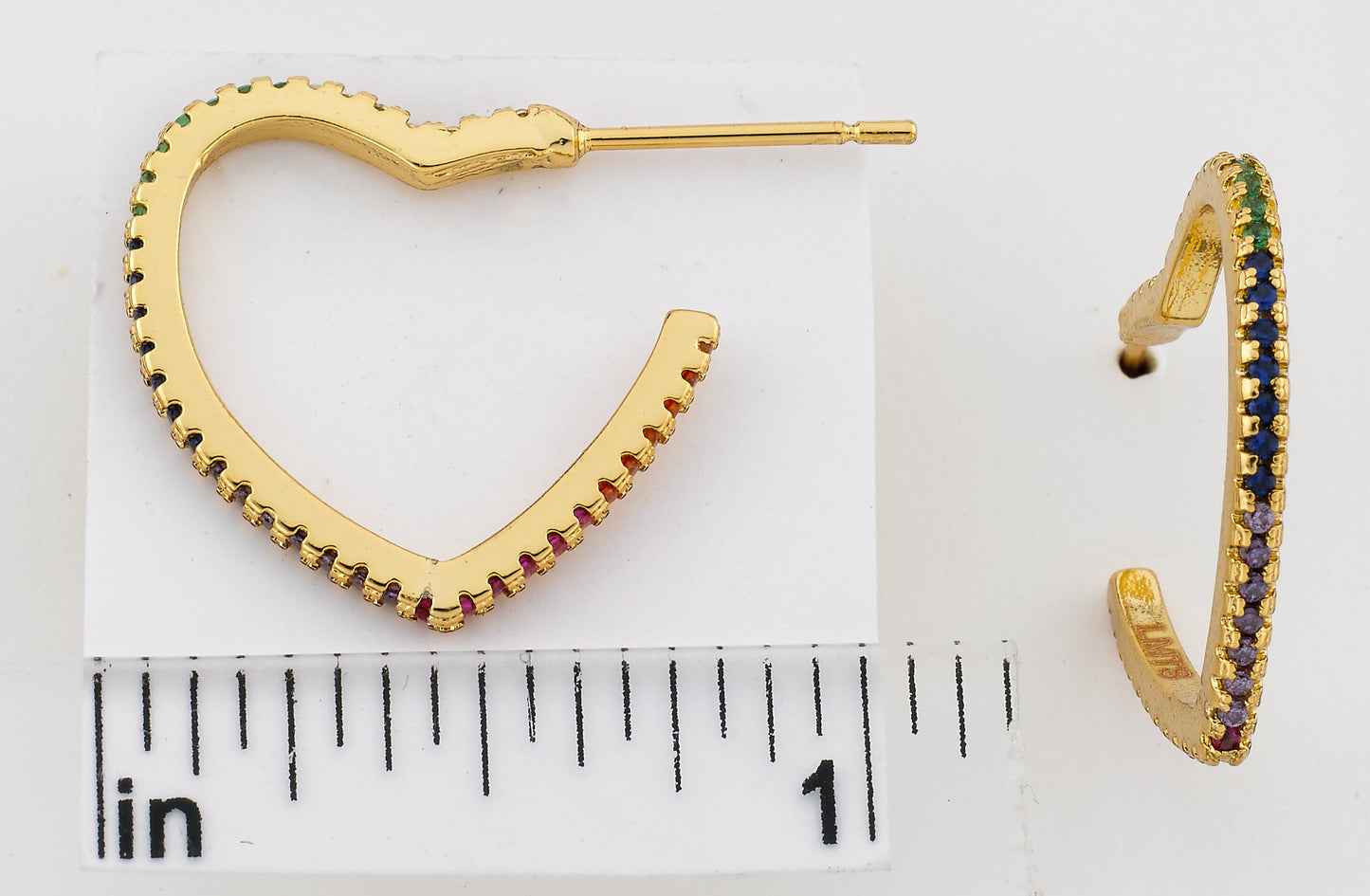 Rainbow Heart Hoop Earring Wholesale
