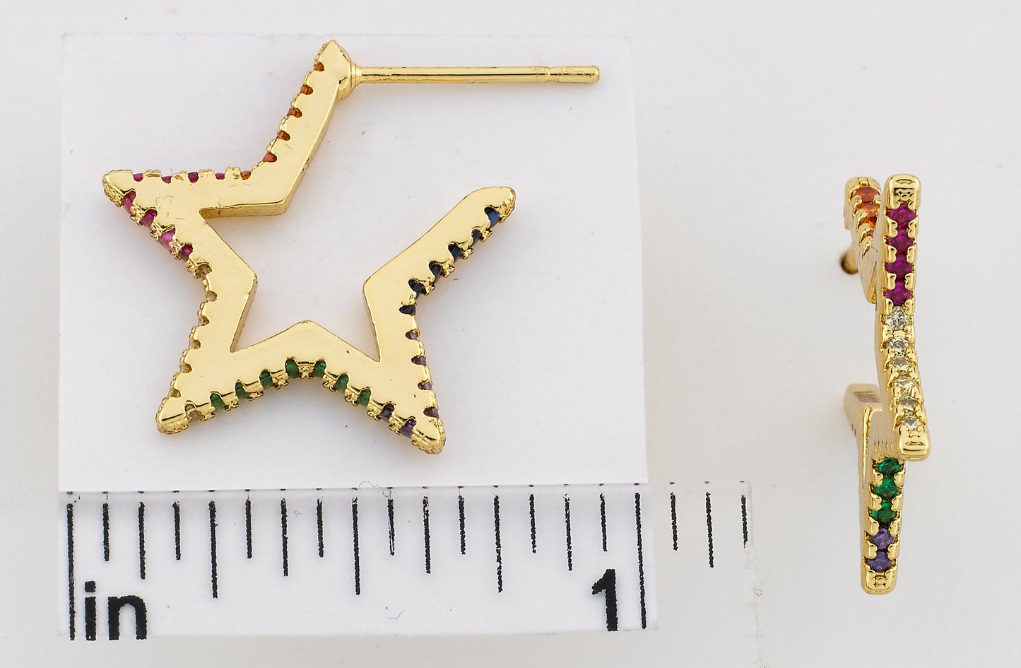 Rainbow Star Hoop Earring Wholesale
