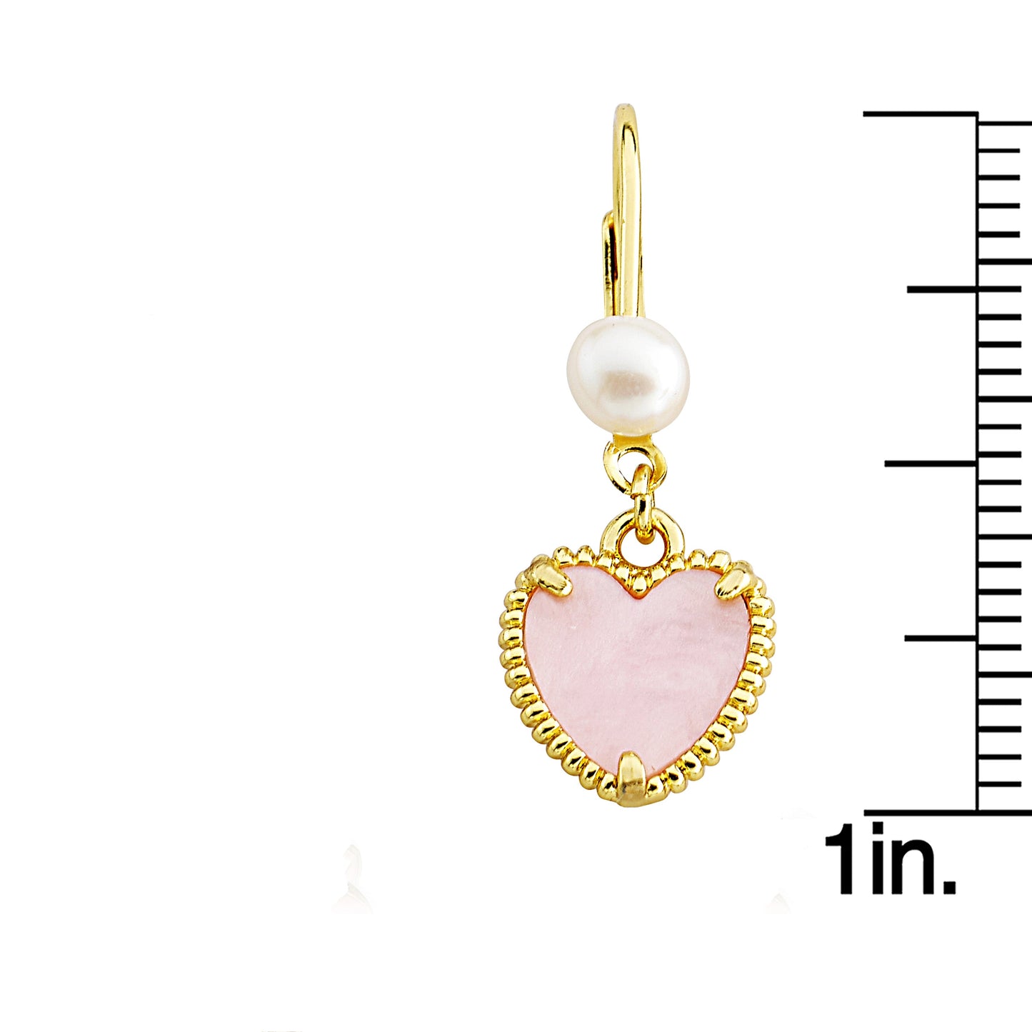 Mother of Pearl Heart Earring Wholesale