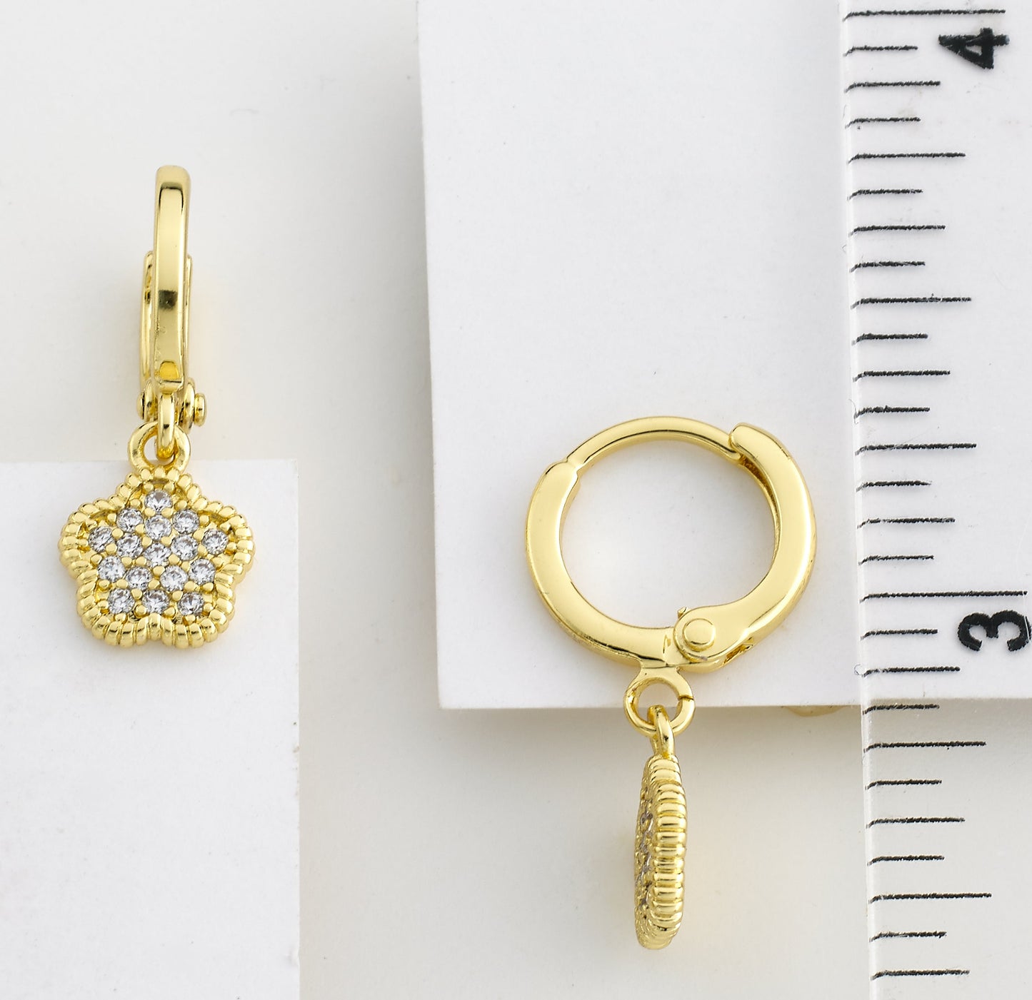 Micro Pave Flower Earring Wholesale
