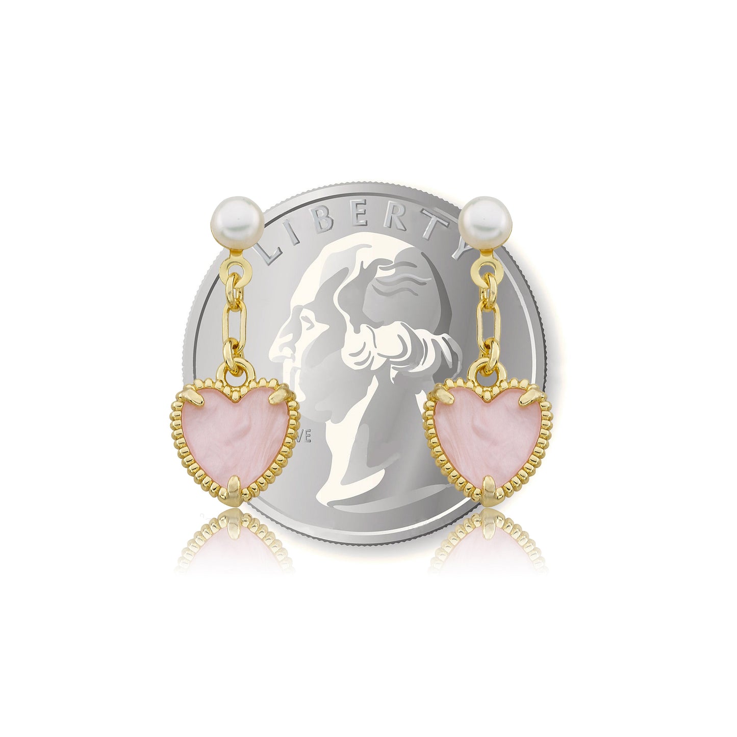 Mother of Pearl Heart Dangle Earring Wholesale