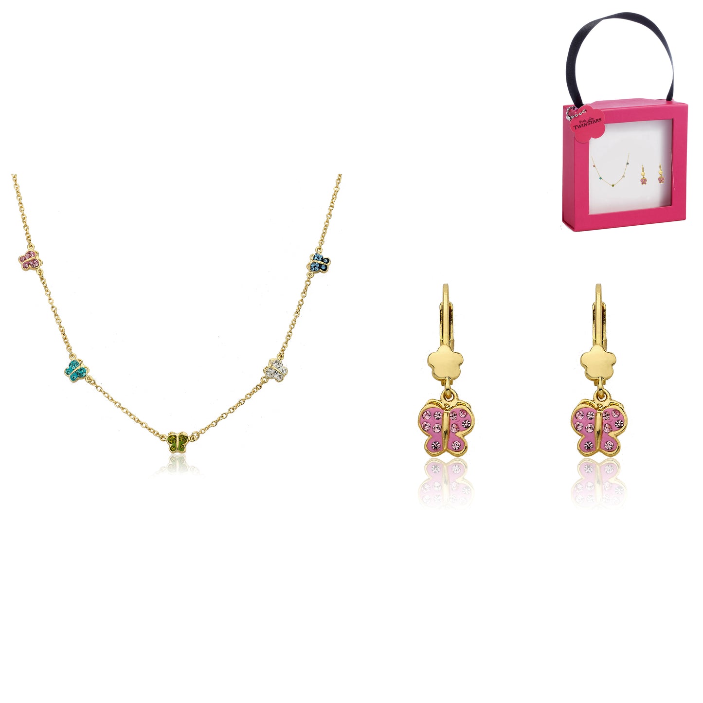 Shine Bright Crystal Butterfly Chain Necklace