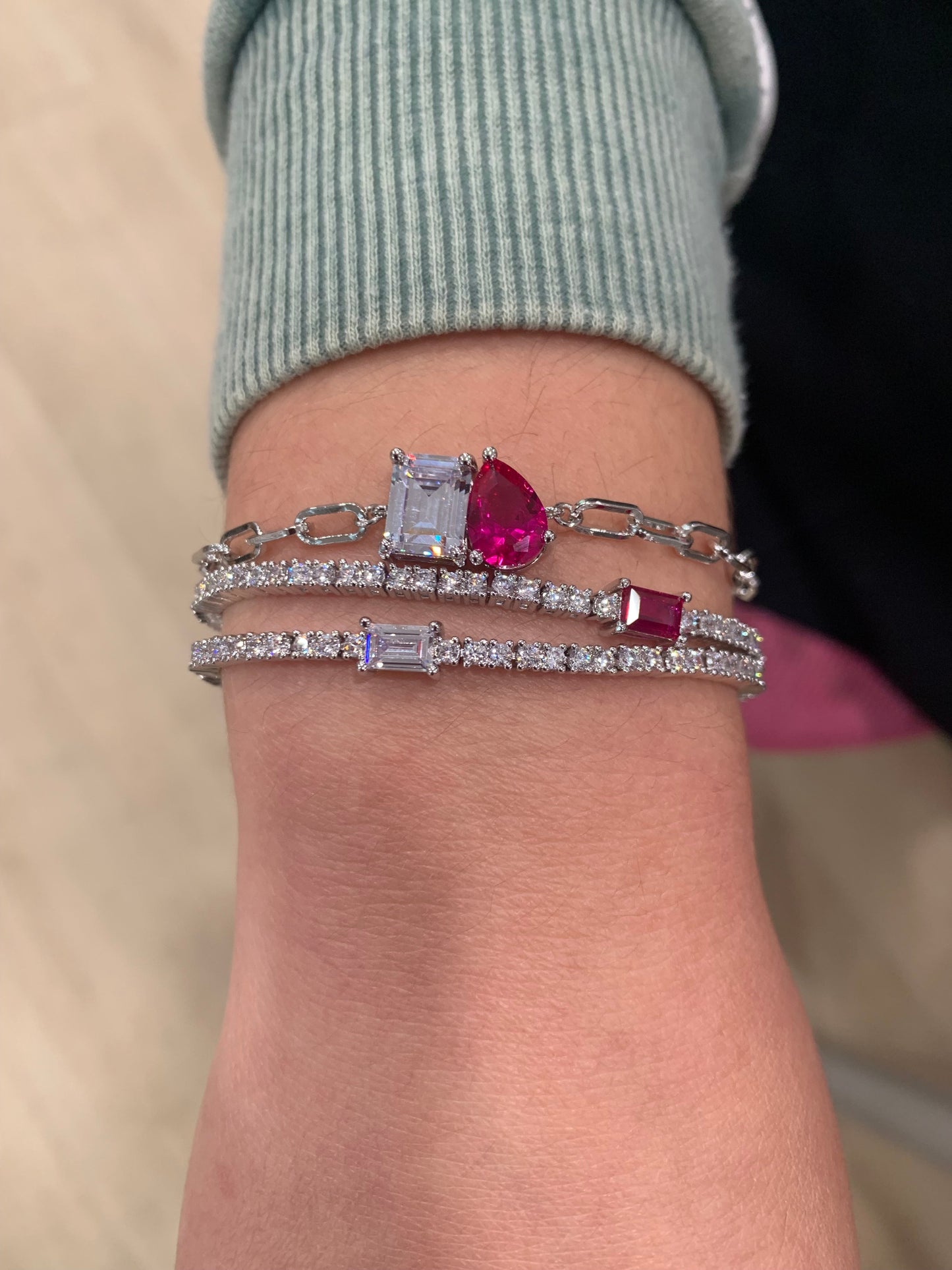 Rhodium Plated Cz Tennis Bracelet Wholesale