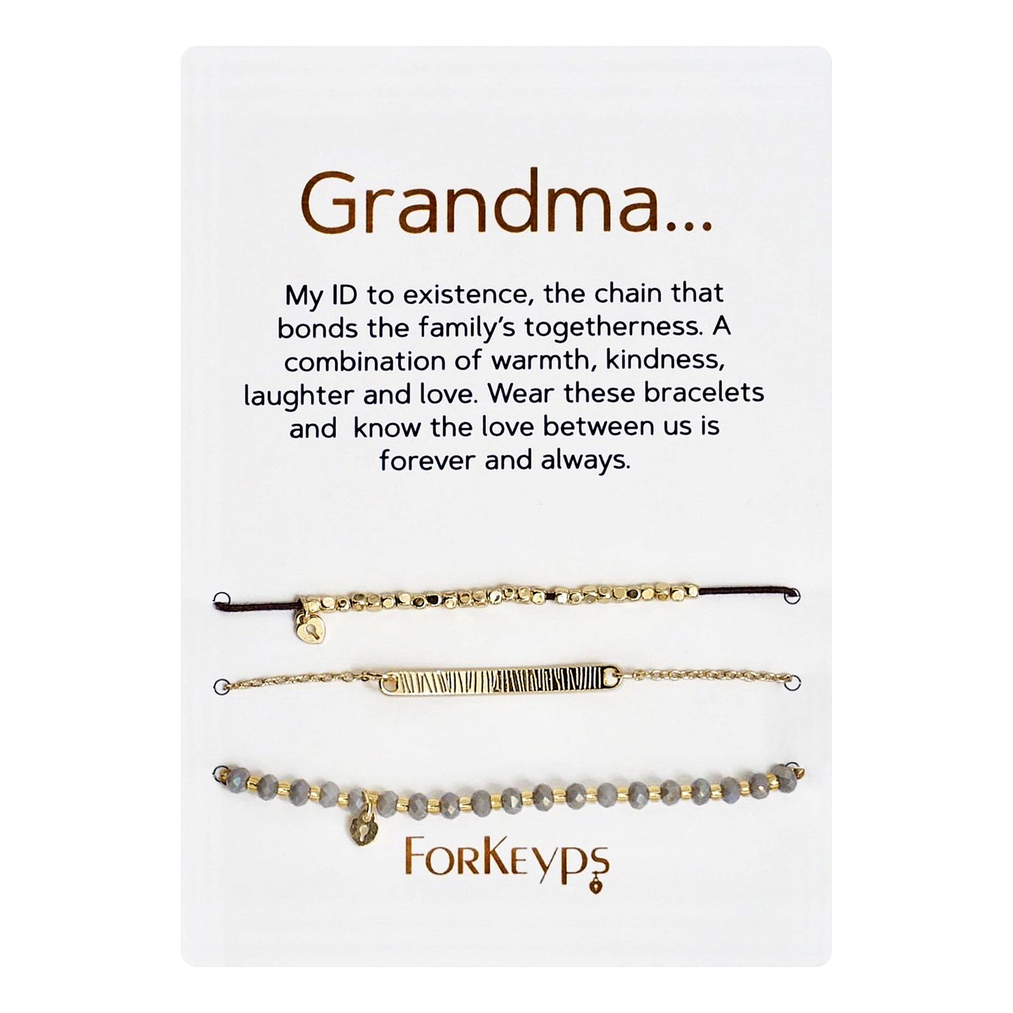 "Grandma" Bracelets Gift Box Set Wholesale