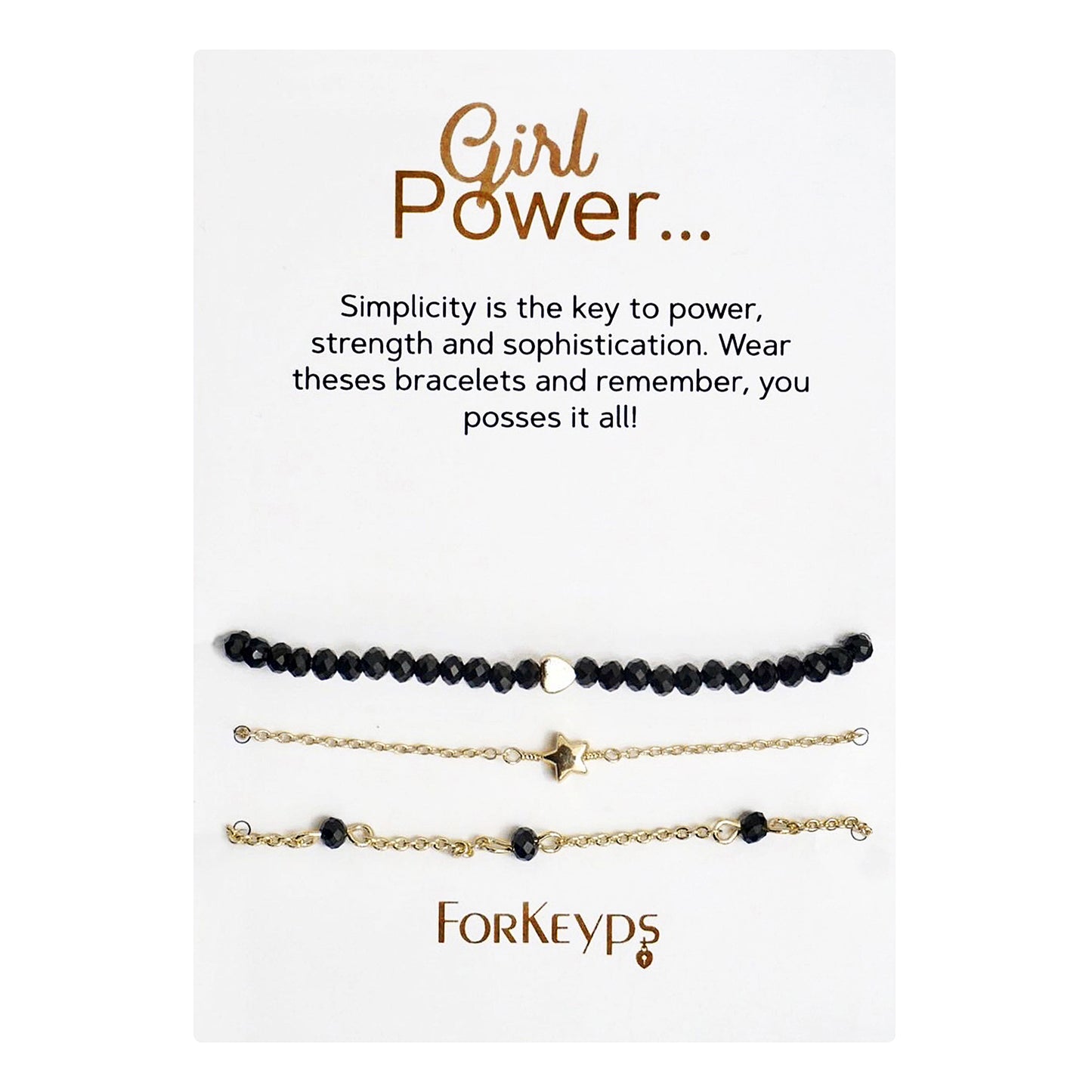 "Girl Power" Bracelets Gift Box Set Wholesale