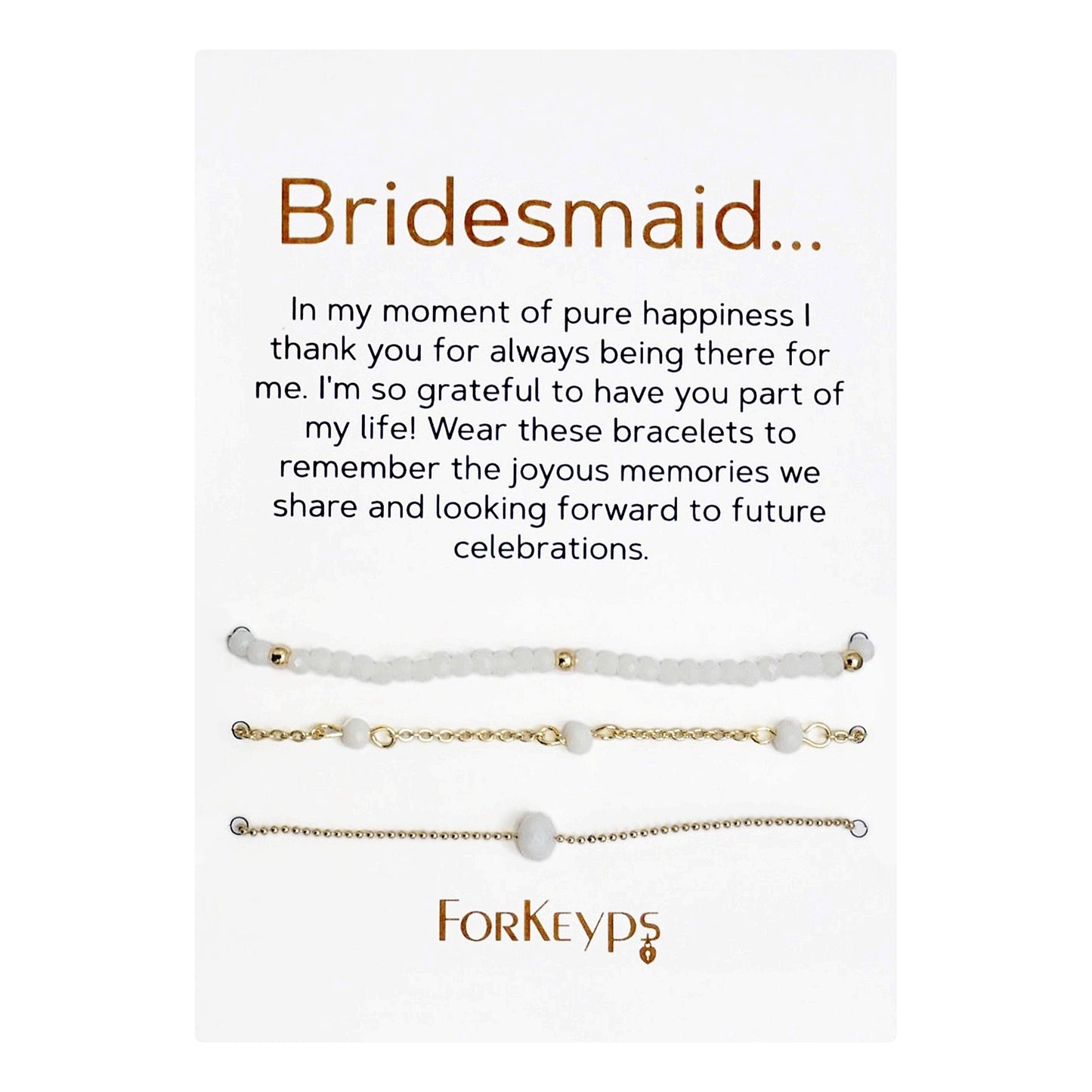 "Bridesmaid" Bracelets Gift Box Set Wholesale