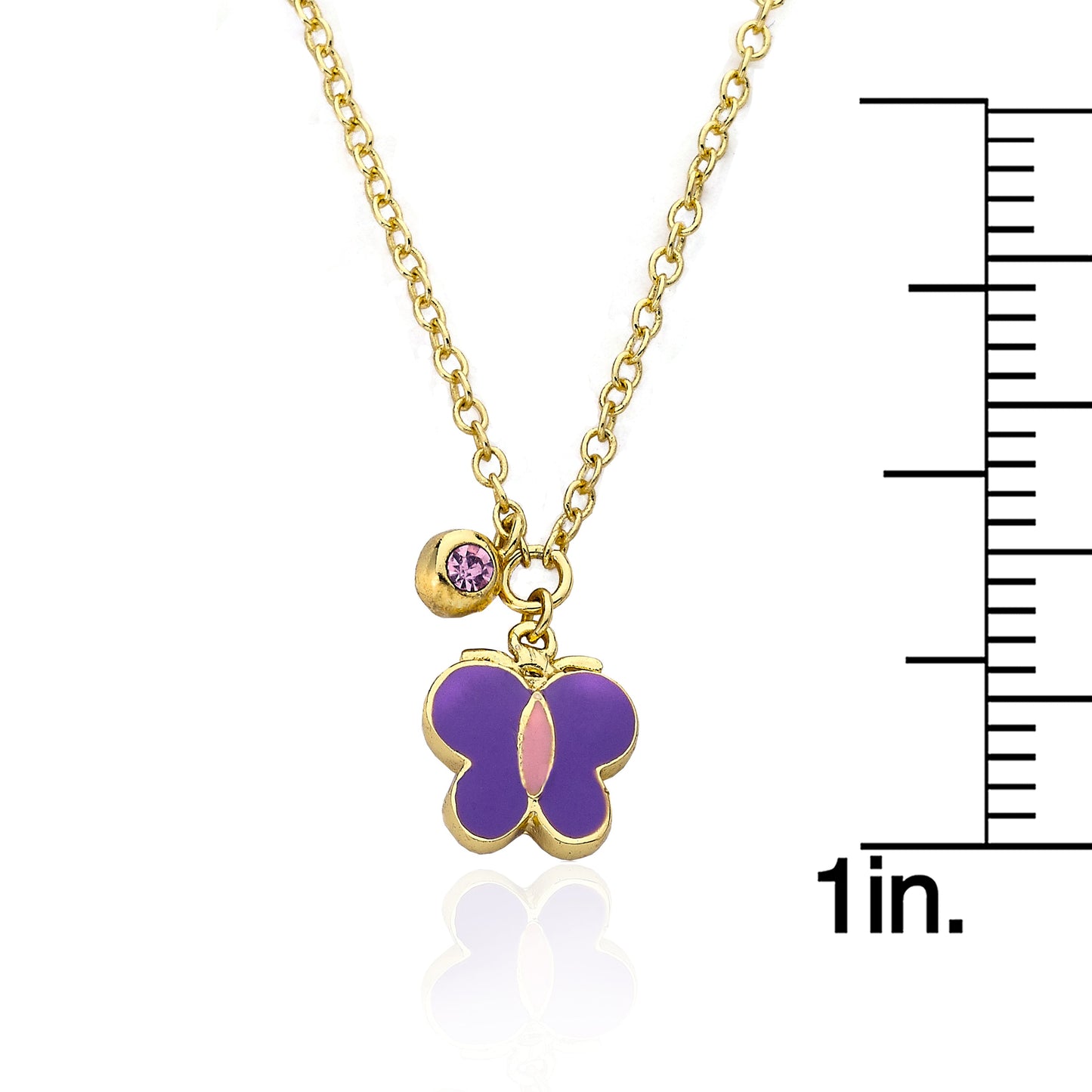 Lavender Butterfly Necklace Wholesale