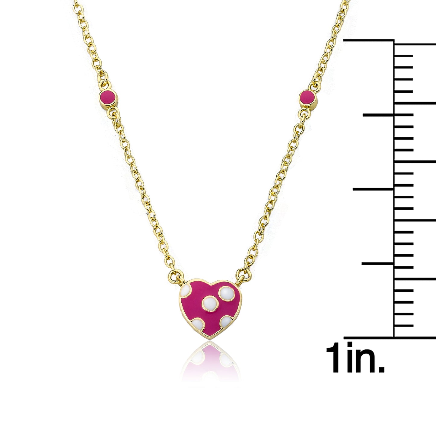 Polka Dot Heart Necklace Wholesale