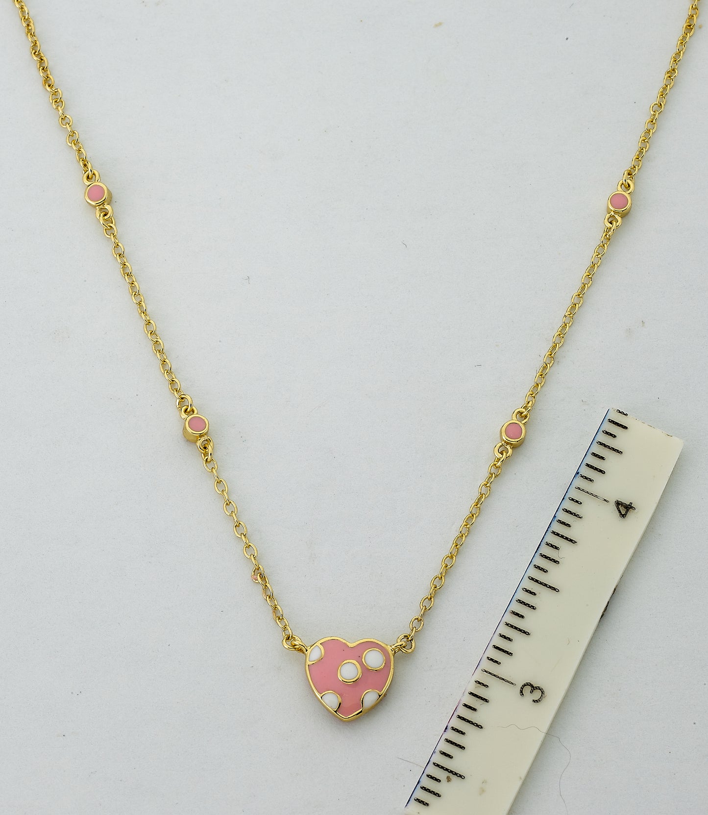 Polka Dot Heart Necklace